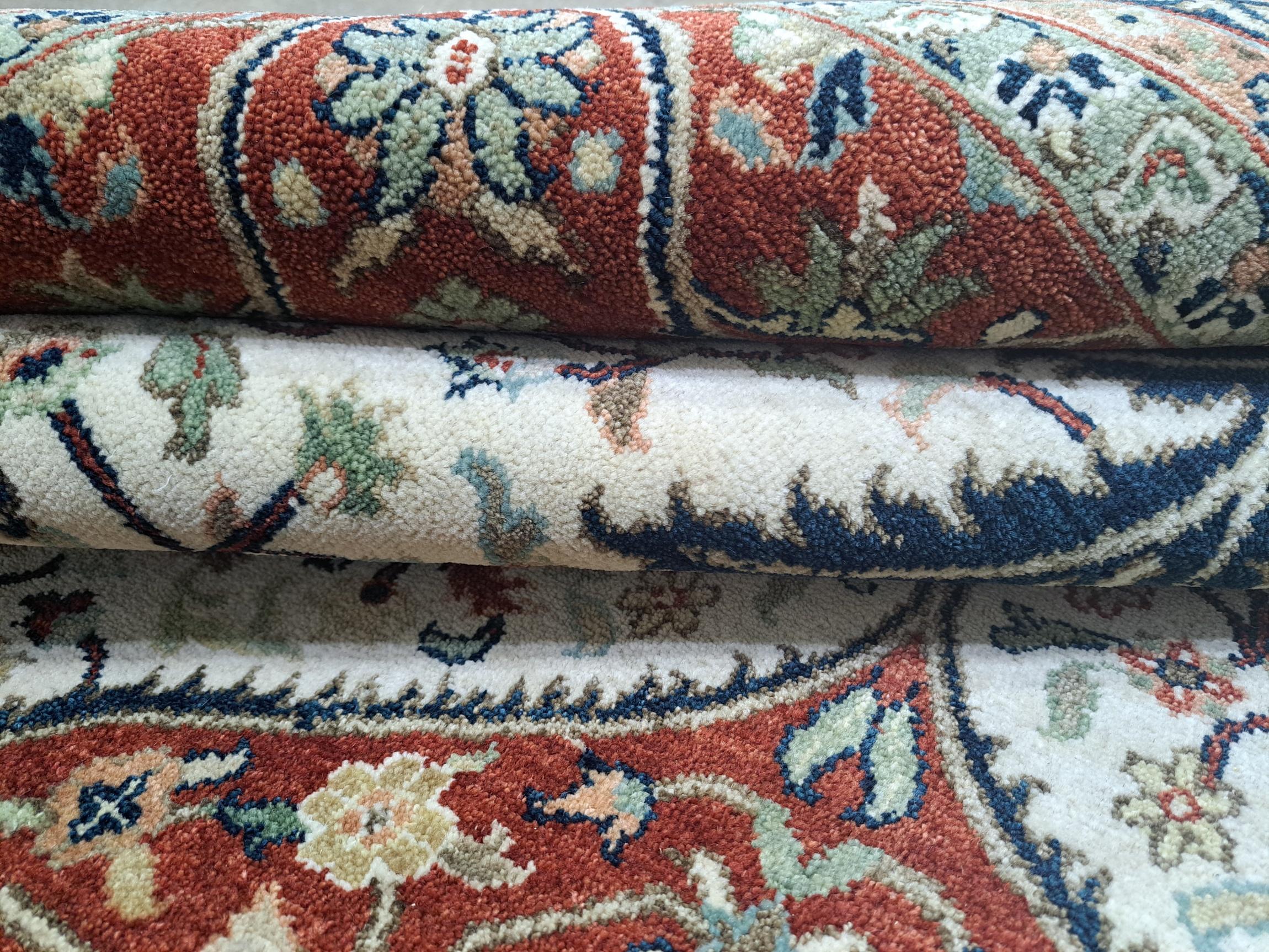 Alfombra Heriz Antigua 8x10 Pies. Nueva alfombra de lana hecha a mano. Decoración oriental artesanal en venta 1