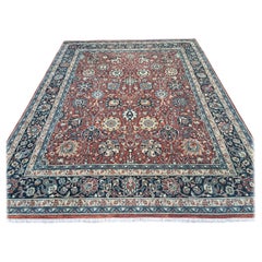 8x10 Ft Antique Heriz Rug. New Handmade Wool Carpet. Handcrafted Oriental Decor