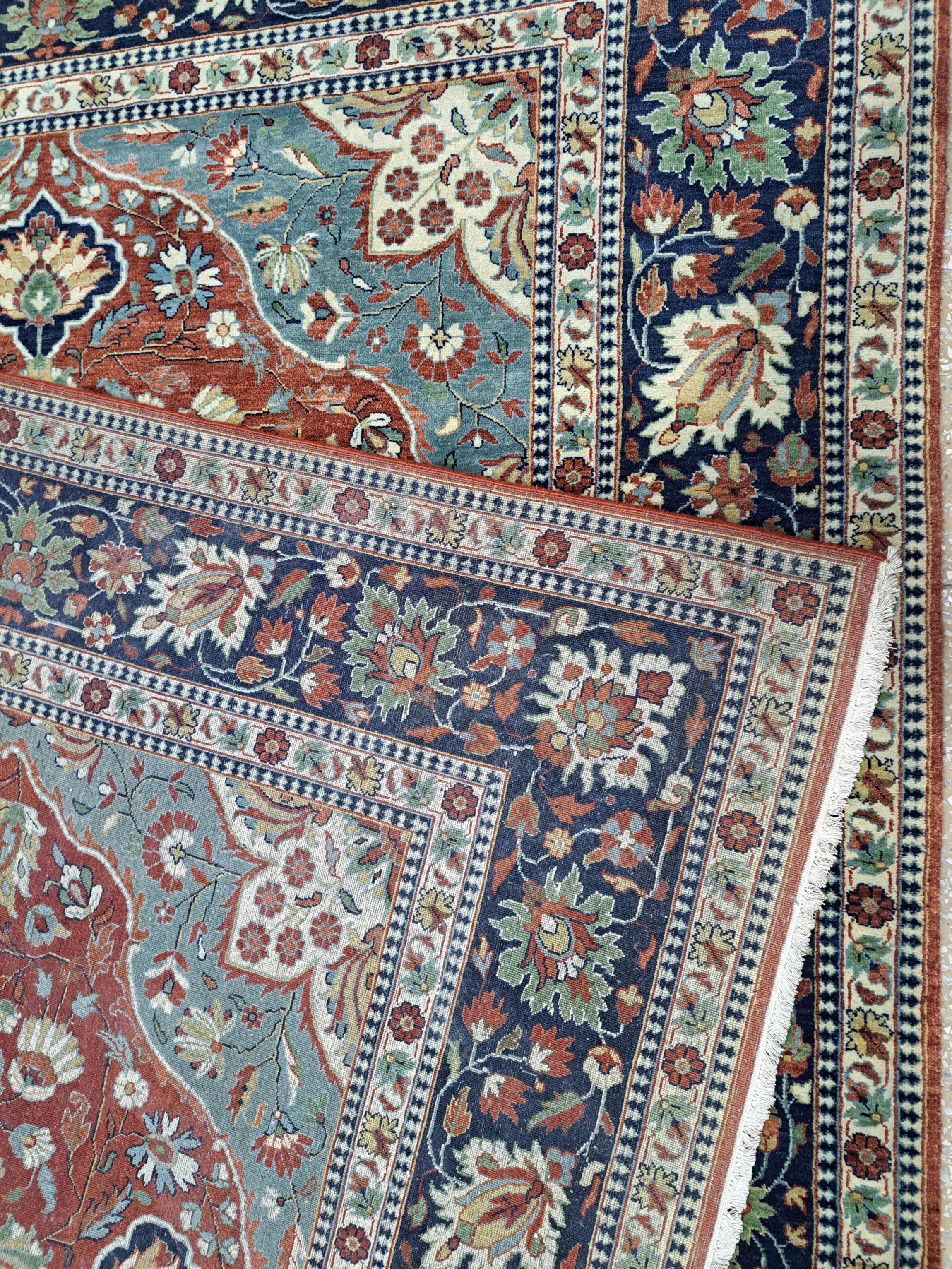 8x10 Ft Brandneuer handgeknüpfter Teppich mit antikem Heriz-Design. 100% Wolle im Angebot 3