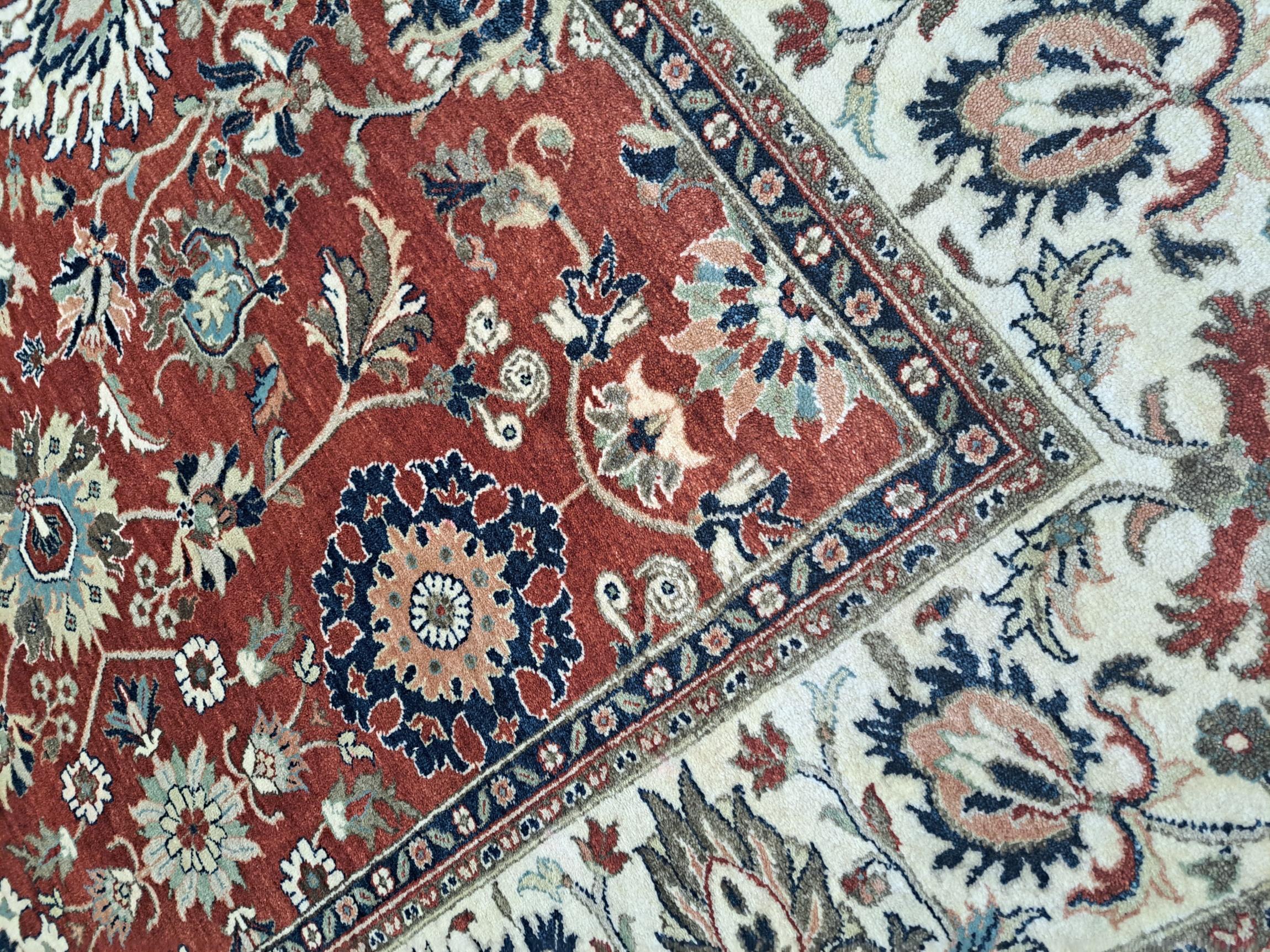 Heriz Serapi 8x10 Ft Nuovissimo tappeto annodato a mano con disegno Heriz antico. 100% lana in vendita