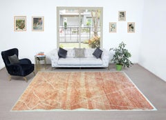 8x10 Ft Contemporary Hand Knotted Moroccan Tulu Rug in Soft Rose Pink, 100% Wool