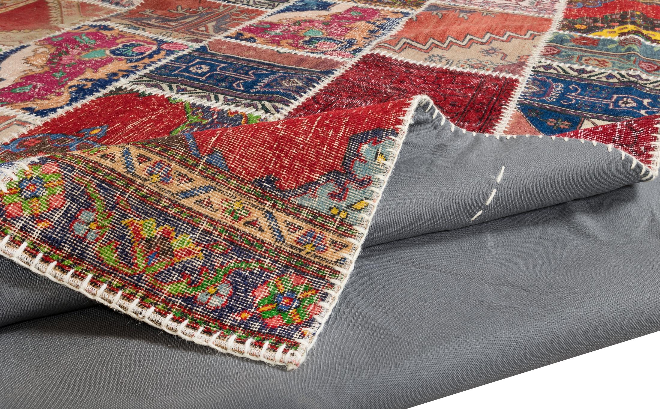Kilim 8x10 Ft Contemporary Handmade Turkish Patchwork Rug Made from Vintage Carpets For Sale