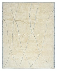 8x10 Ft Contemporary Moroccan Style Rug. Natural Wool. Custom Options Available