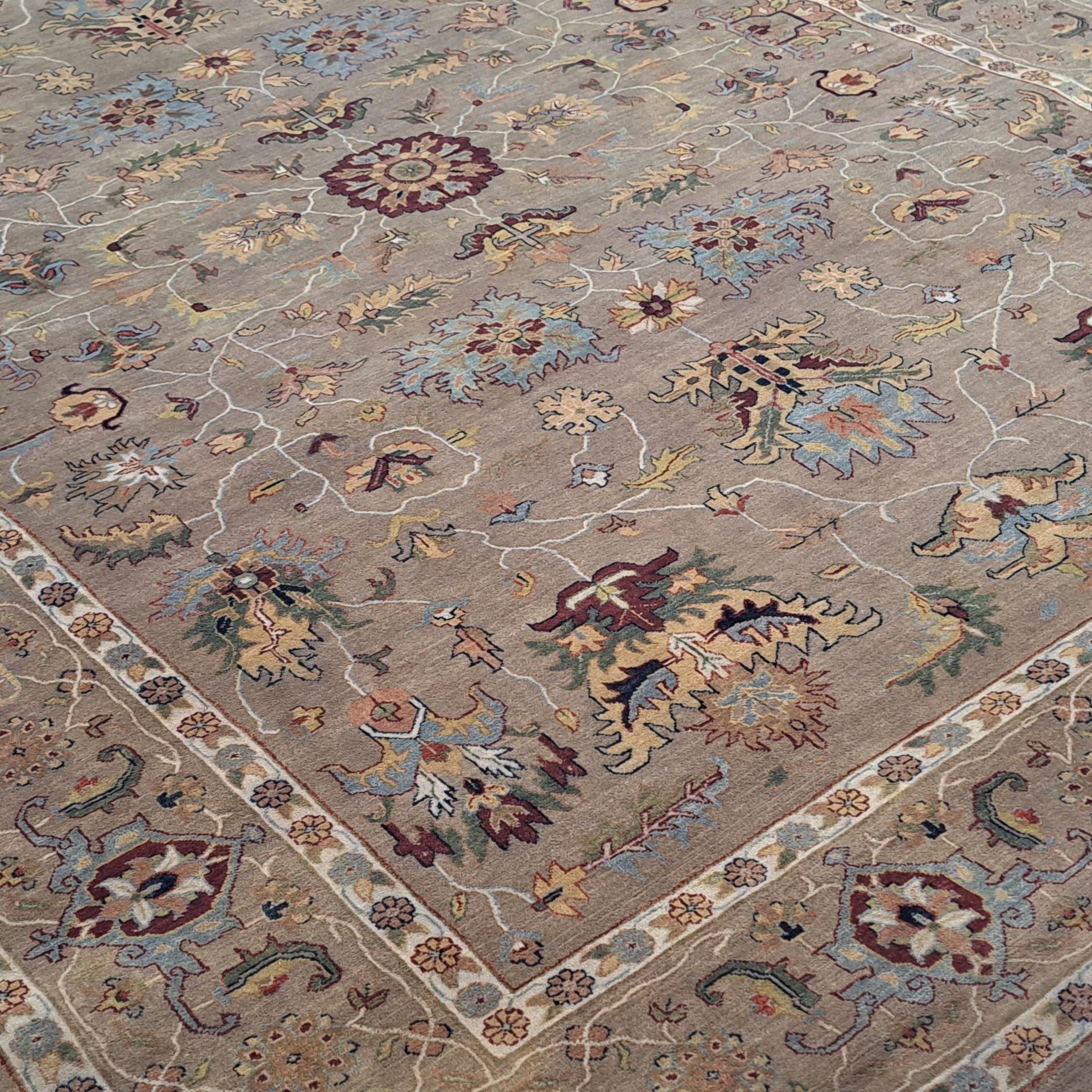 8x10 Fuß handgeknüpfter Heriz Design-Teppich. 100% Wolle. Antikes von Heriz inspiriertes Design im Angebot 3