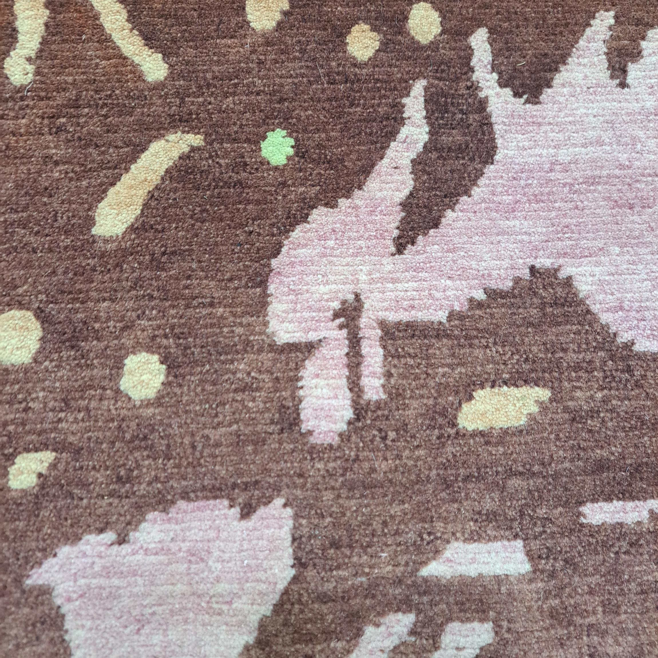 Tappeto nepalese annodato a mano 8x10 Ft. 100% lana e seta. Tappeto nuovo di zecca in vendita 2