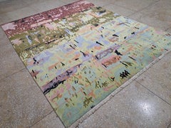 8x10 Ft Hand-Knotted Nepalese Rug. 100% Wool & Silk Touch. Brand New Carpet