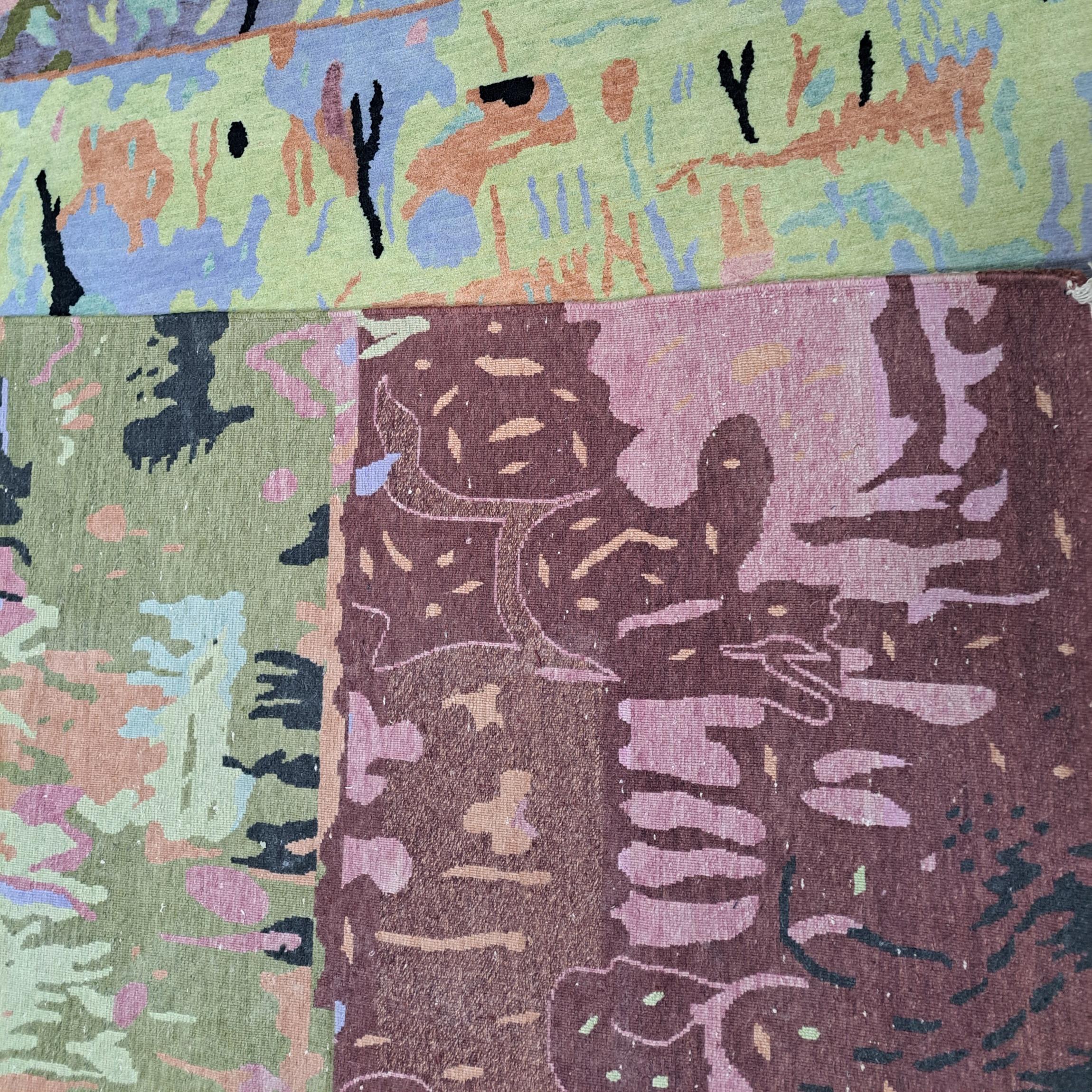 Tappeto nepalese annodato a mano 8x10 Ft. 100% lana e seta. Tappeto nuovo di zecca in vendita 1