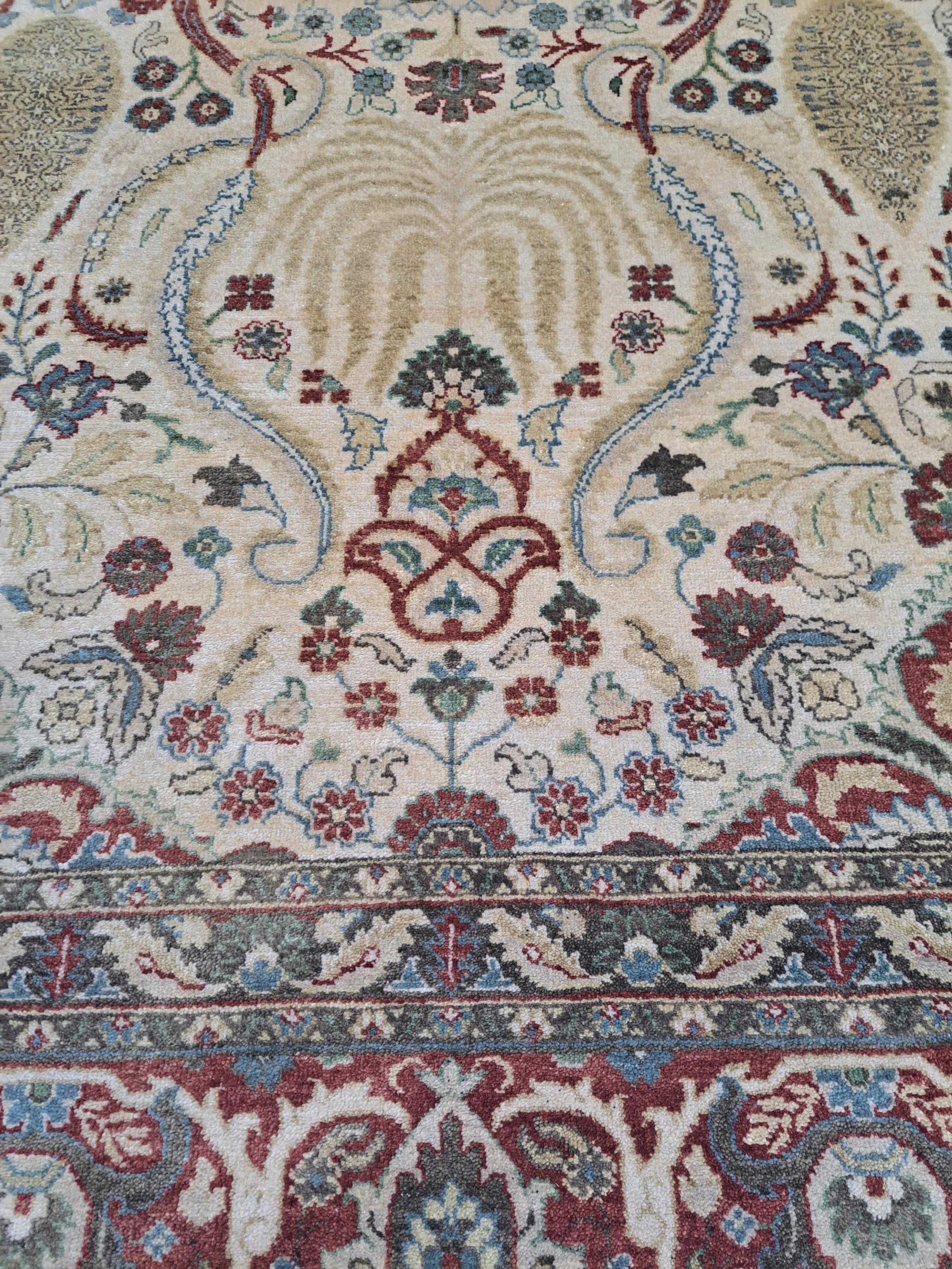 8x10 Ft Handgeknüpfter Teppich. 100% Wolle. Antiker Heriz inspirierter Design-Teppich (Heriz Serapi) im Angebot