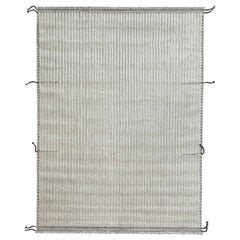 8x10 ft Handmade Moroccan Azilal Style Rug. 100% Wool. Modern Beni Ourain Carpet