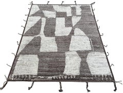 Tappeto in stile marocchino fatto a mano 8x10 Ft, 100% lana naturale. Opzioni personalizzate disponibili