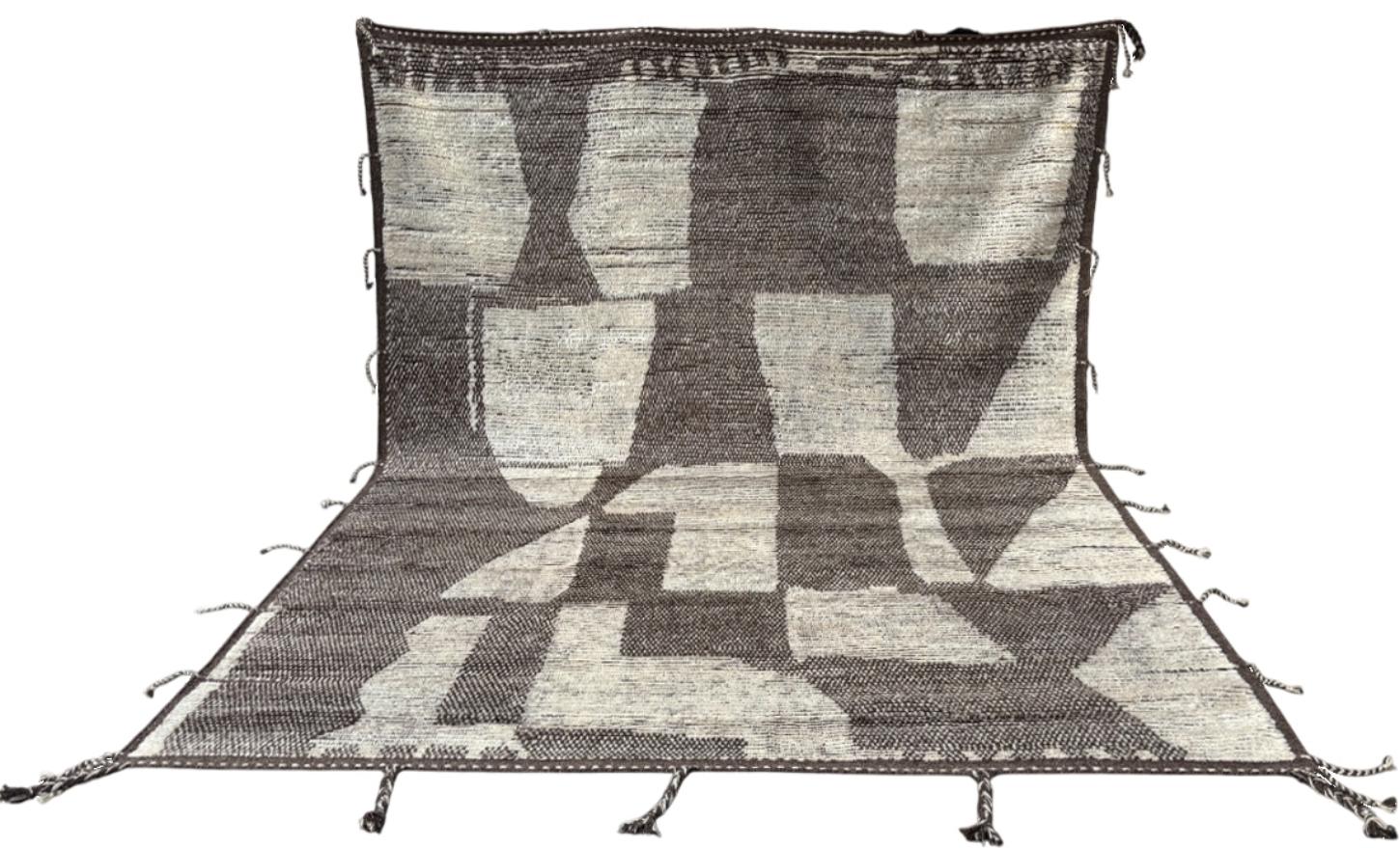 Turkish 8x10 Ft Handmade Moroccan style Rug, 100% Natural Wool. Custom Options Available For Sale
