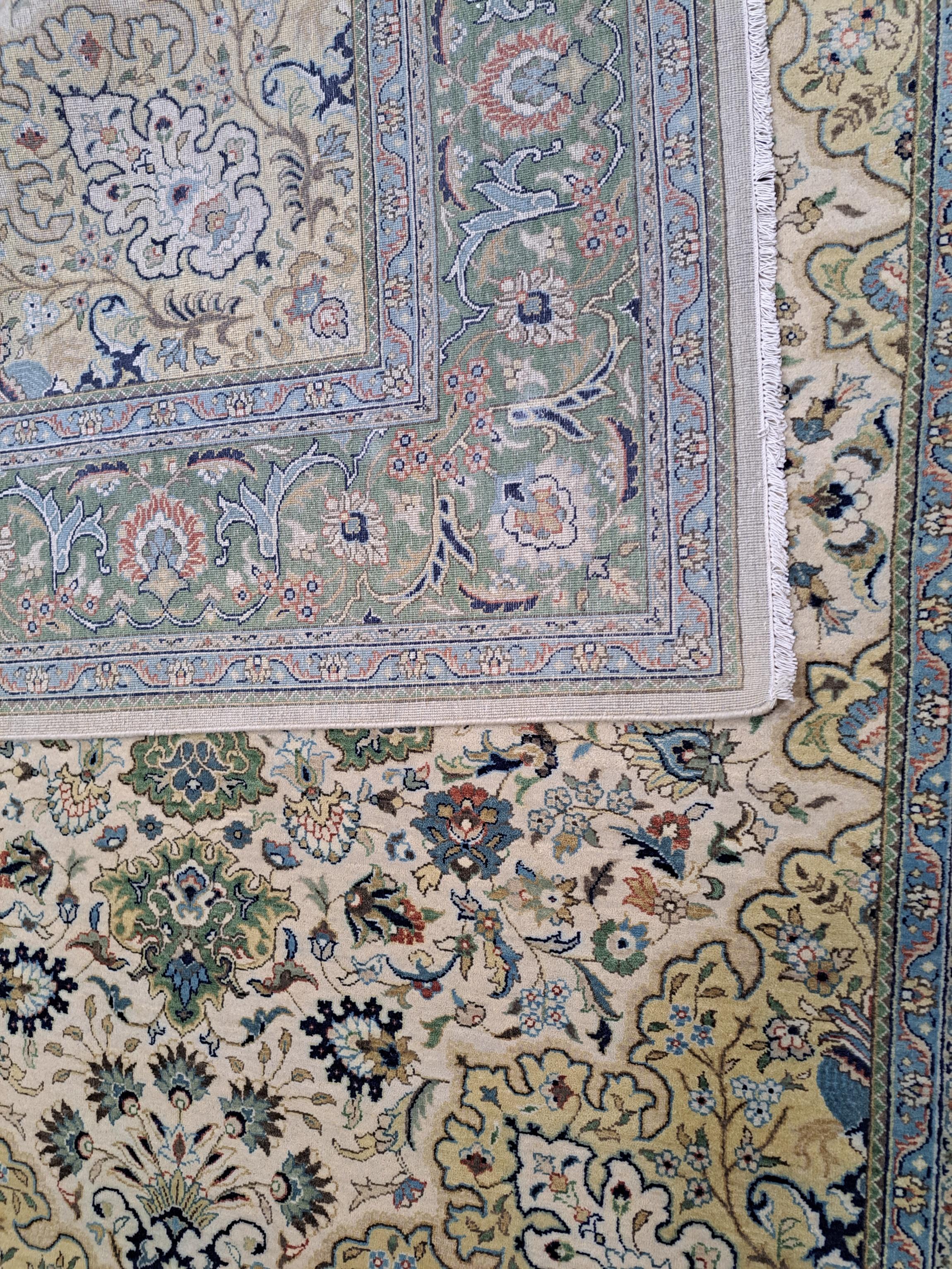 8x10 Ft Heriz Inspirierter Handgefertigter Teppich. Antiker Heriz-Look. 100% Wolle Teppich im Angebot 3