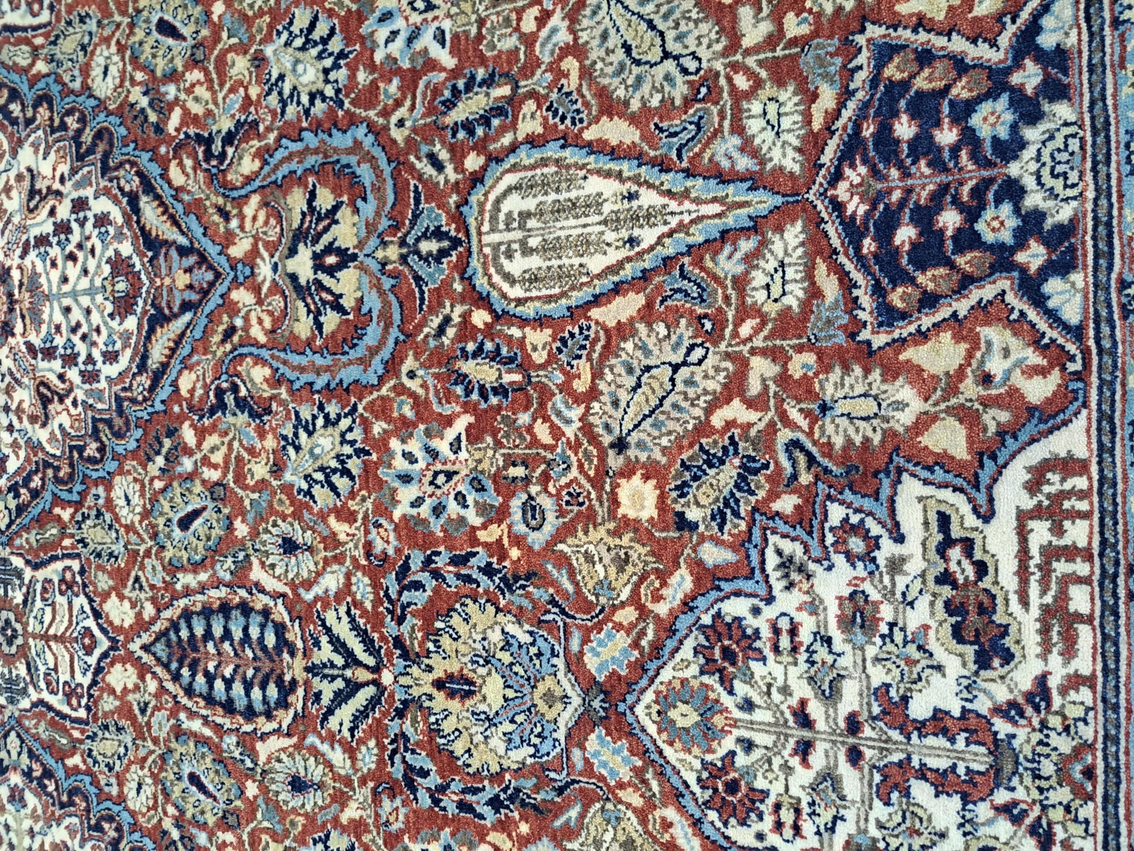 8x10 Ft Heriz Inspirierter Handgefertigter Teppich. Antiker Heriz-Look. 100% Wolle Teppich (Heriz Serapi) im Angebot