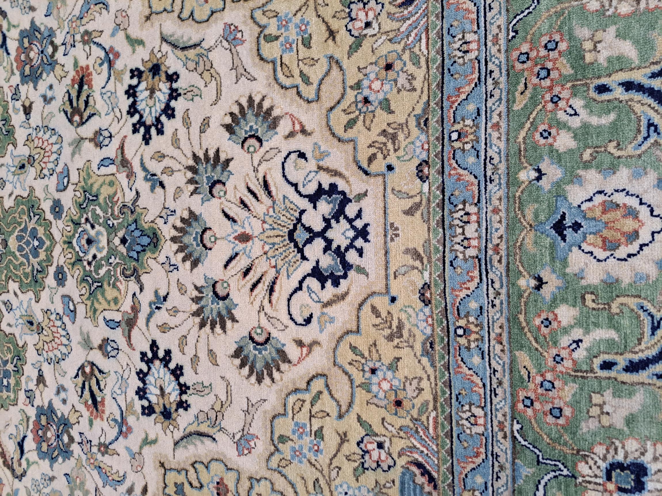 8x10 Ft Heriz Inspirierter Handgefertigter Teppich. Antiker Heriz-Look. 100% Wolle Teppich (Indisch) im Angebot