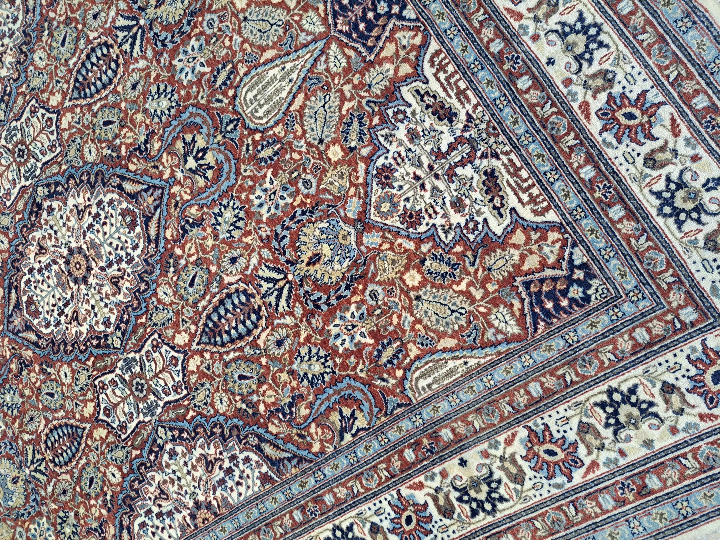 8x10 Ft Heriz Inspirierter Handgefertigter Teppich. Antiker Heriz-Look. 100% Wolle Teppich (Indisch) im Angebot