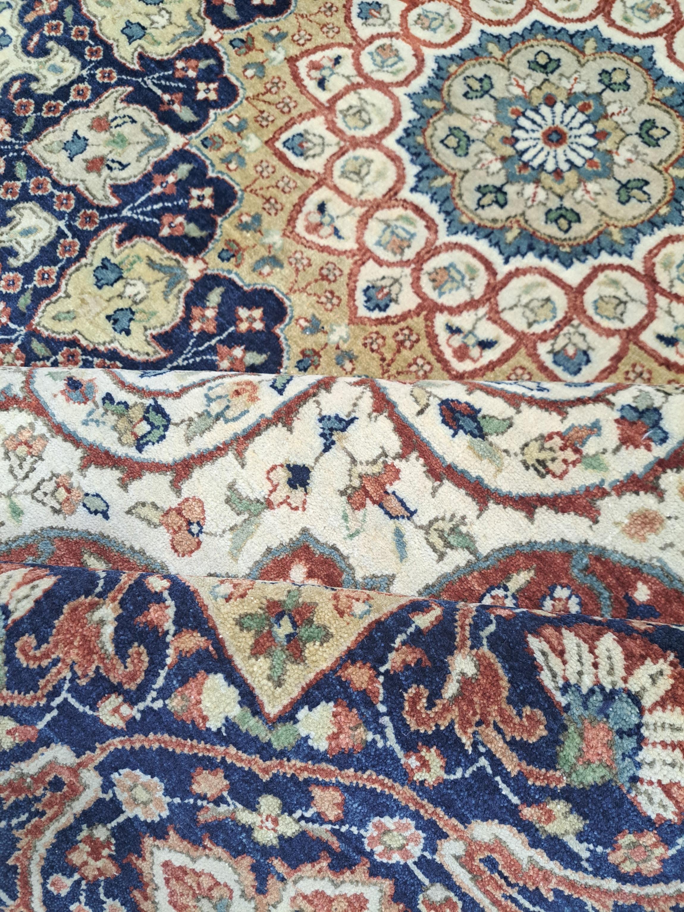 8x10 Ft Heriz Inspired Handmade Wool Rug. Teppich im antiken Stil. 100% Wolle (21. Jahrhundert und zeitgenössisch) im Angebot