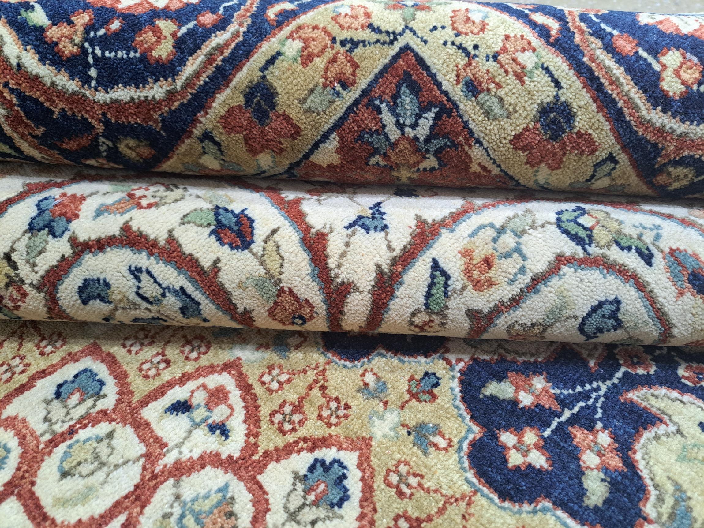 8x10 Ft Heriz Inspired Handmade Wool Rug. Teppich im antiken Stil. 100% Wolle im Angebot 1