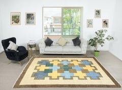 8x10 Ft Tappeto moderno intrecciato a mano dal design scandinavo. Opzioni personalizzate disponibili