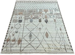 Alfombra bereber de diseño marroquí de 2,5 metros. 100% lana. Alfombra Beni Ourain hecha a mano