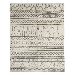 8x10 ft Moroccan Hand-Knotted Rug, 100% Natural Un-Dyed Wool, Beni Ourain Carpet