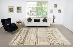 8x10 Ft Moroccan Tulu Rug, 100% Natural Wool, Modern Handmade Carpet