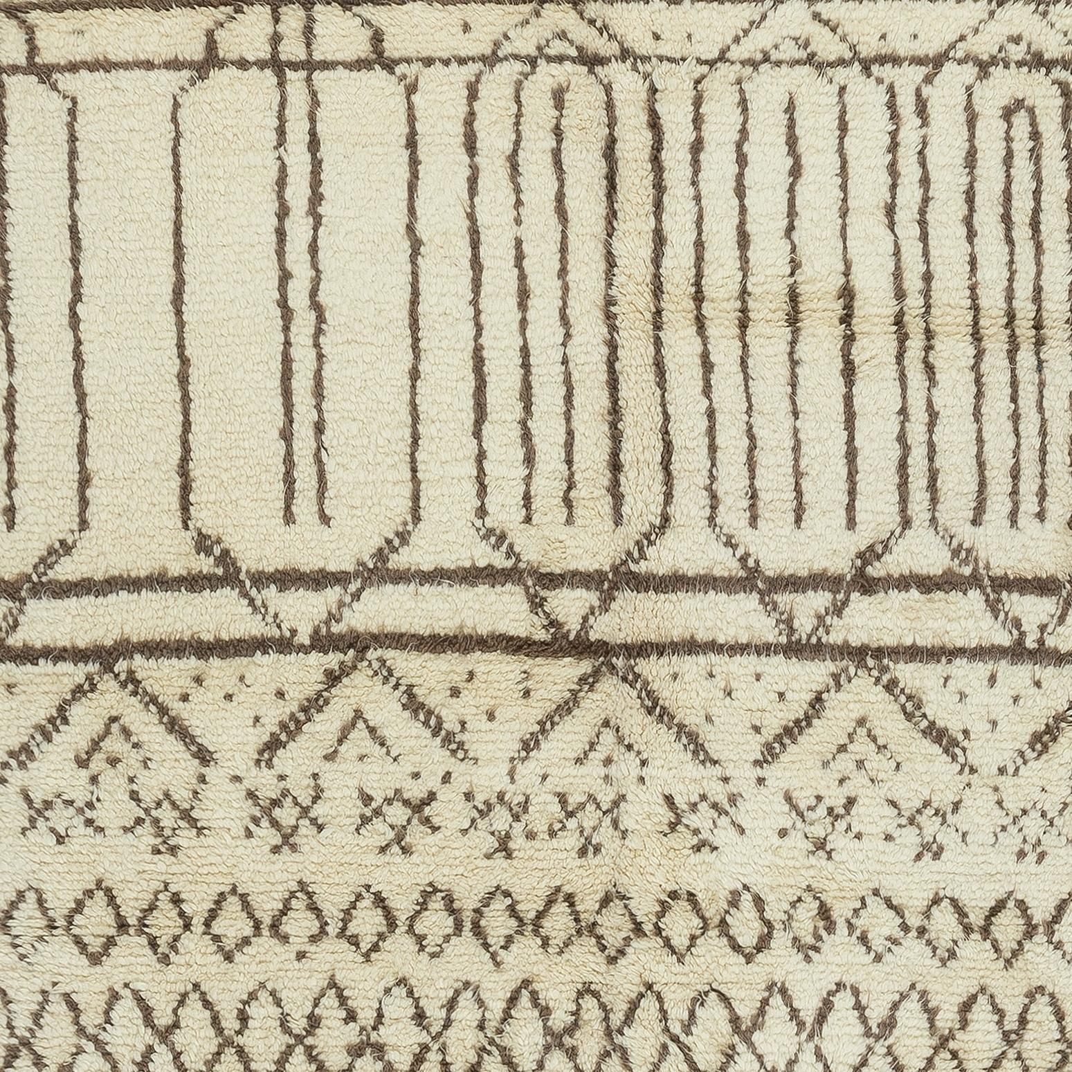 8x10 Ft Moroccan Tulu Rug, 100% Natural Wool, Modern Handmade Carpet (Tapis de tulu marocain, 100% laine naturelle, fait à la main) Neuf - En vente à Spring Valley, NY