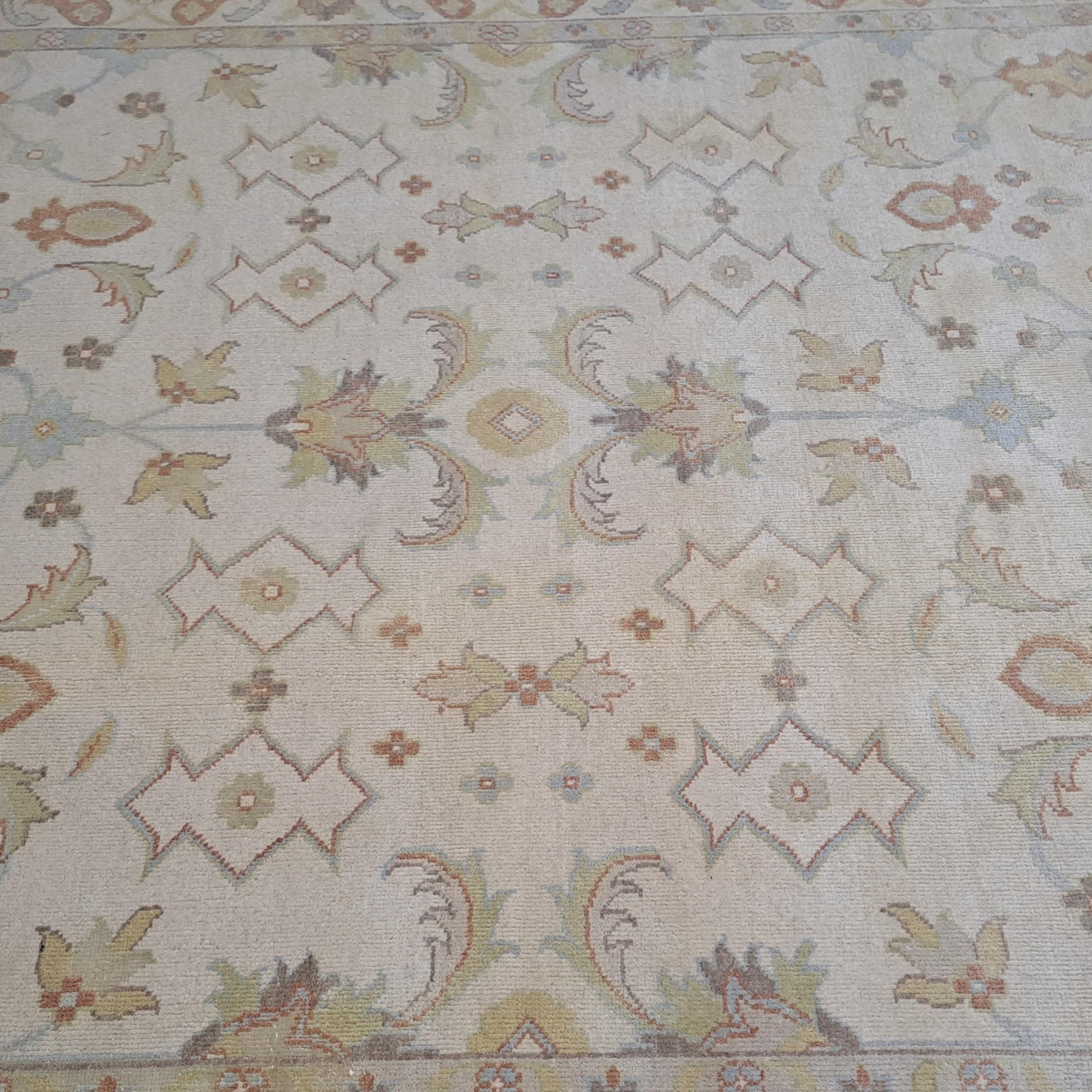 Tappeto Oushak 8x10 Ft New Annodato a mano. 100% Lana naturale. Opzioni personalizzate disponibili in vendita 5