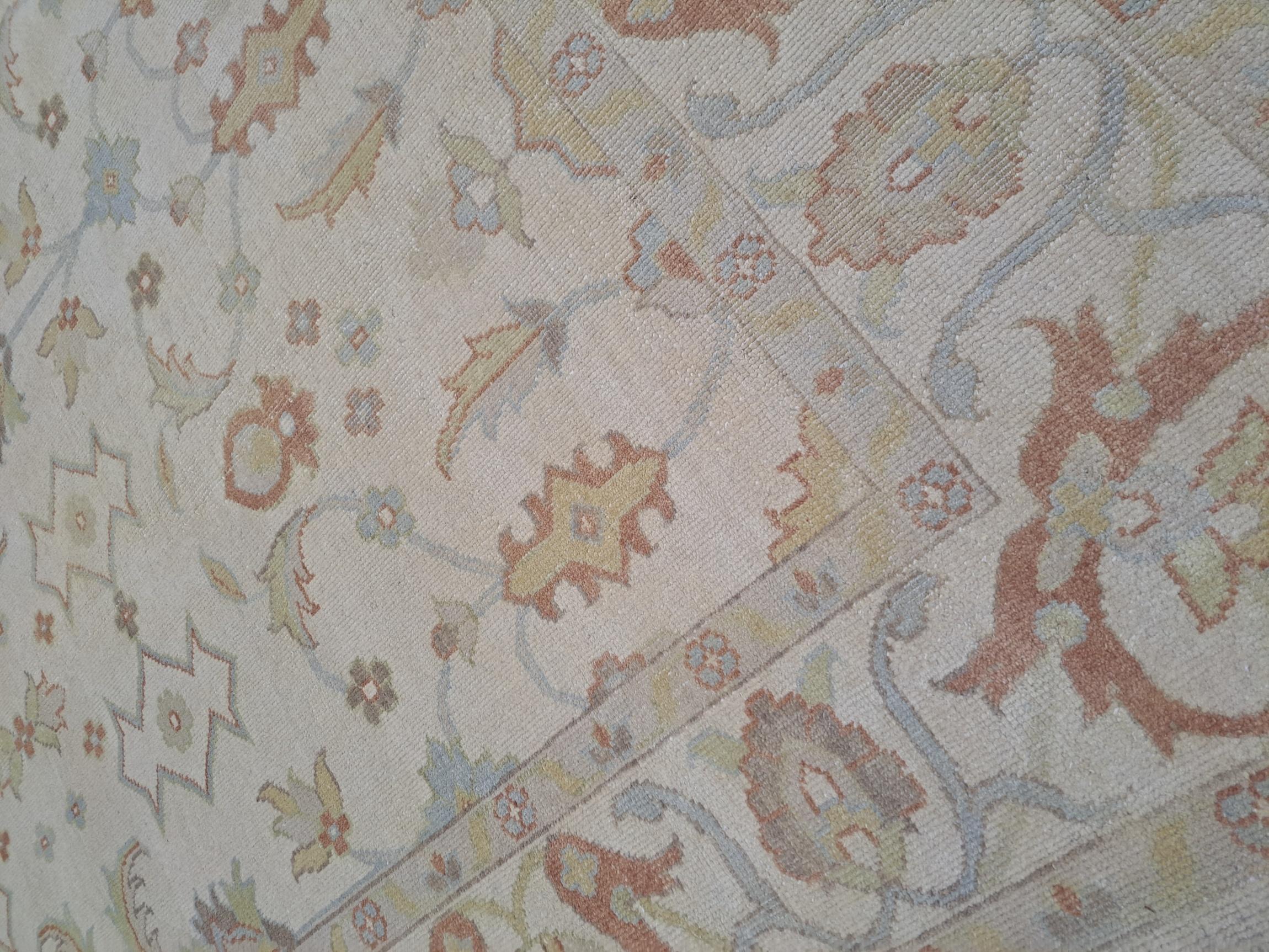 Tappeto Oushak 8x10 Ft New Annodato a mano. 100% Lana naturale. Opzioni personalizzate disponibili In condizioni Nuovo in vendita a Spring Valley, NY