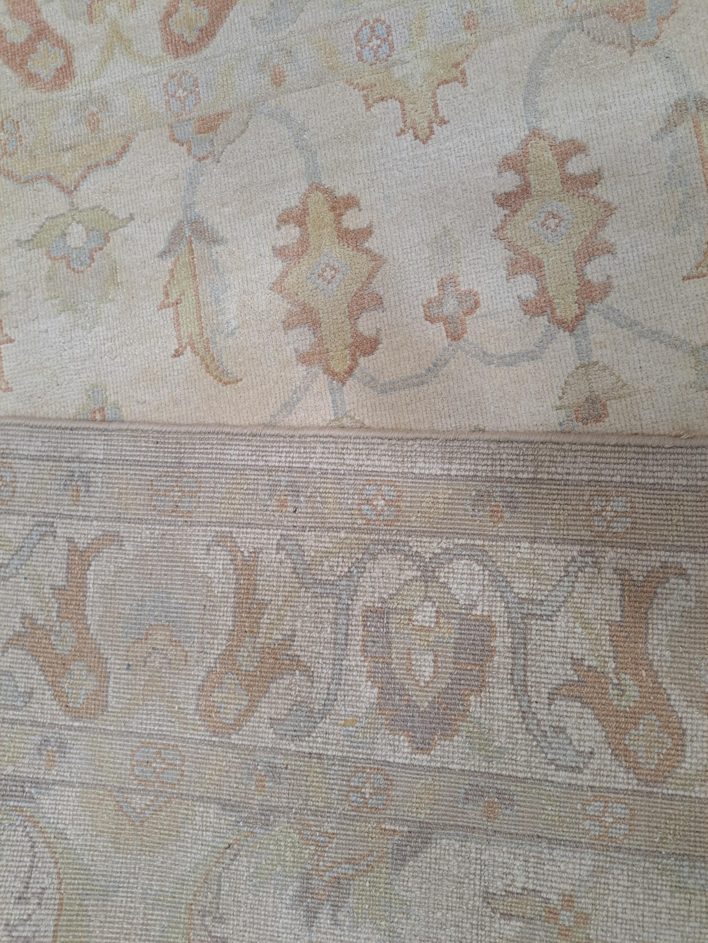 Tappeto Oushak 8x10 Ft New Annodato a mano. 100% Lana naturale. Opzioni personalizzate disponibili in vendita 4