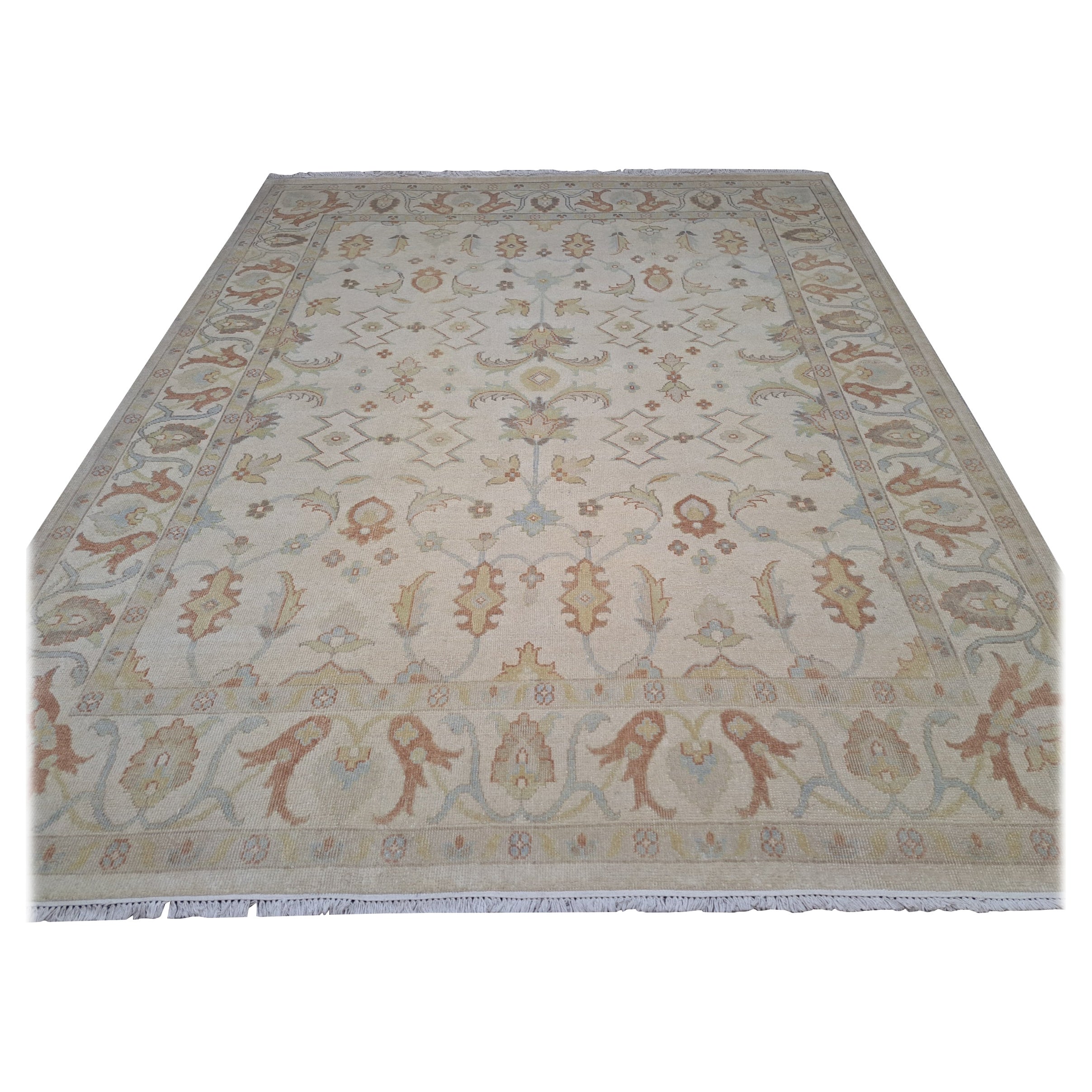 Tappeto Oushak 8x10 Ft New Annodato a mano. 100% Lana naturale. Opzioni personalizzate disponibili