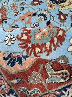 8x10 Ft New Hand-Knotted Rug. 100% Wool. Antique Heriz Design Carpet