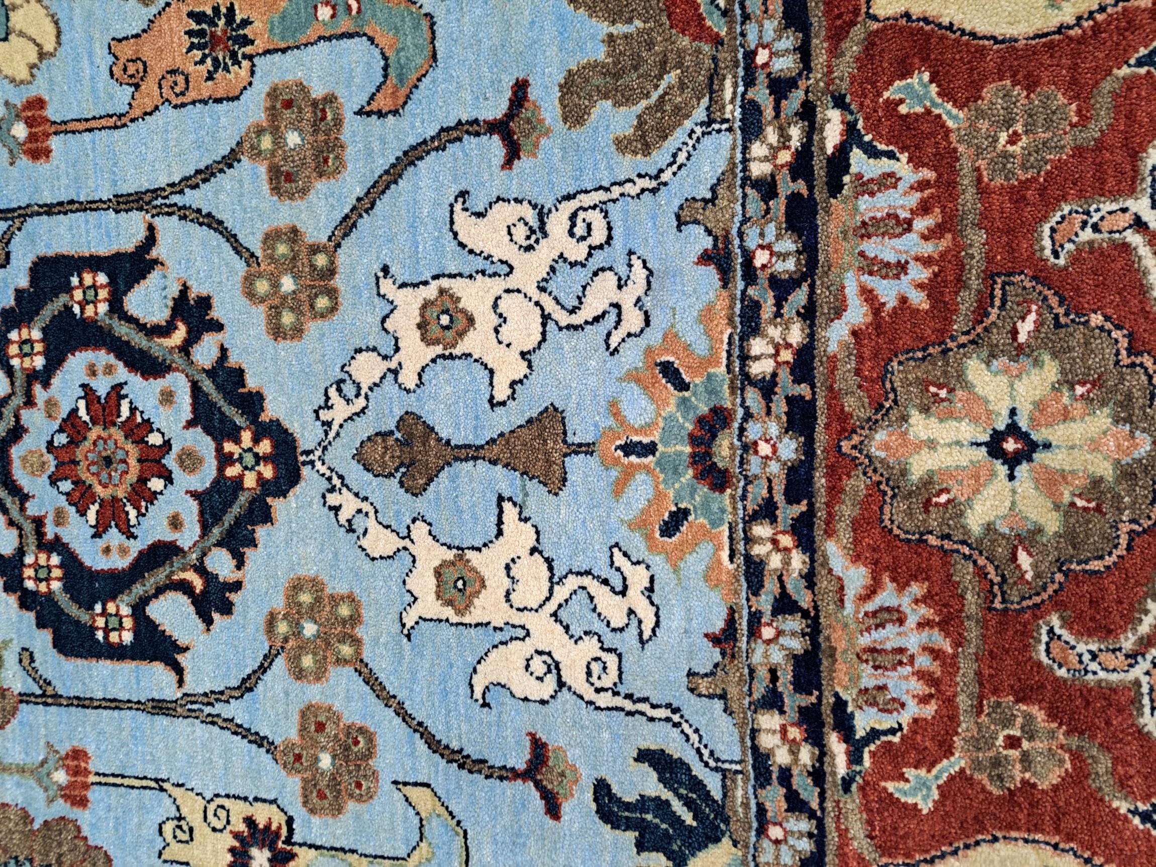 8x10 Ft New Hand-Knüpfteppich. 100% Wolle. Antiker Heriz Design-Teppich im Zustand „Neu“ im Angebot in Spring Valley, NY