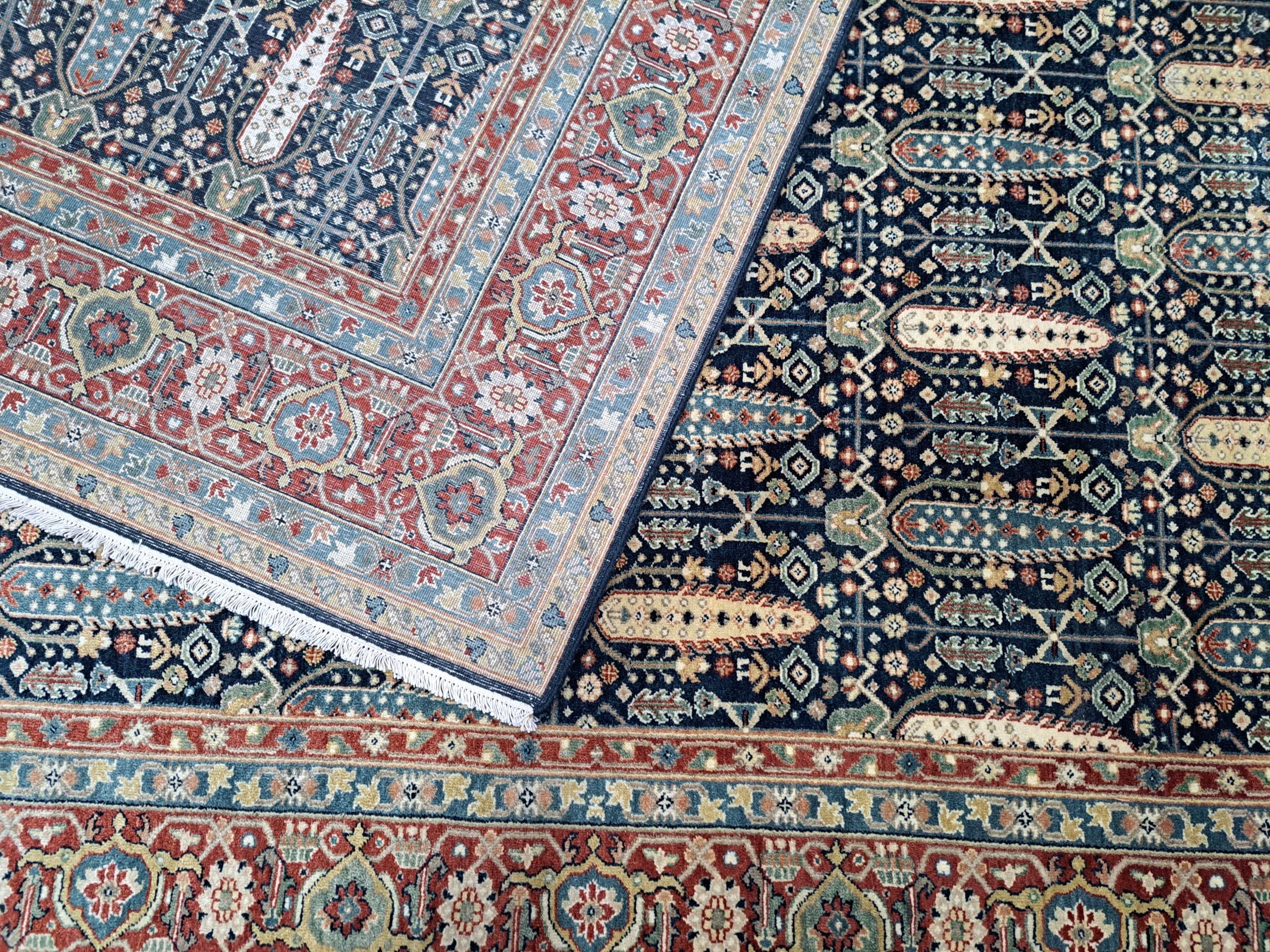 Tapis noué à la main 8x10 Ft New. 100% laine. Antique Heriz Design. Options personnalisées A. en vente 2