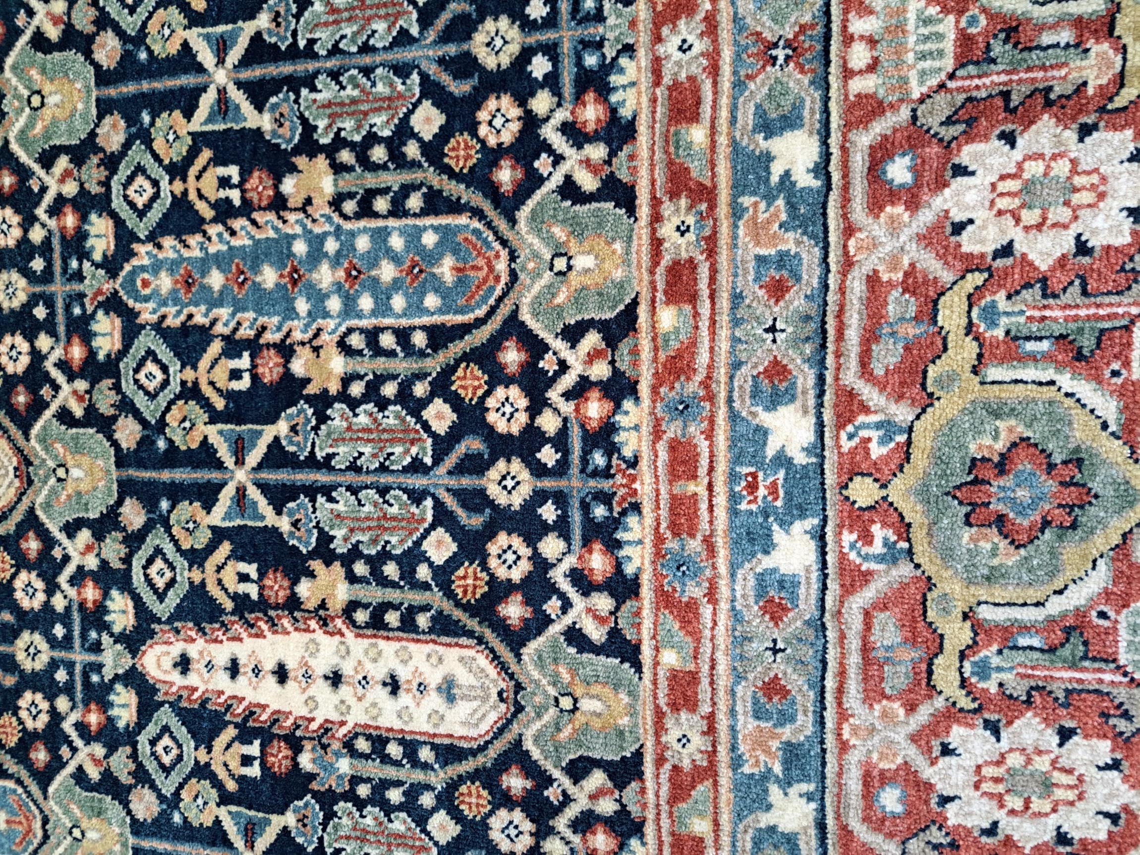 Heriz Serapi Tapis noué à la main 8x10 Ft New. 100% laine. Antique Heriz Design. Options personnalisées A. en vente