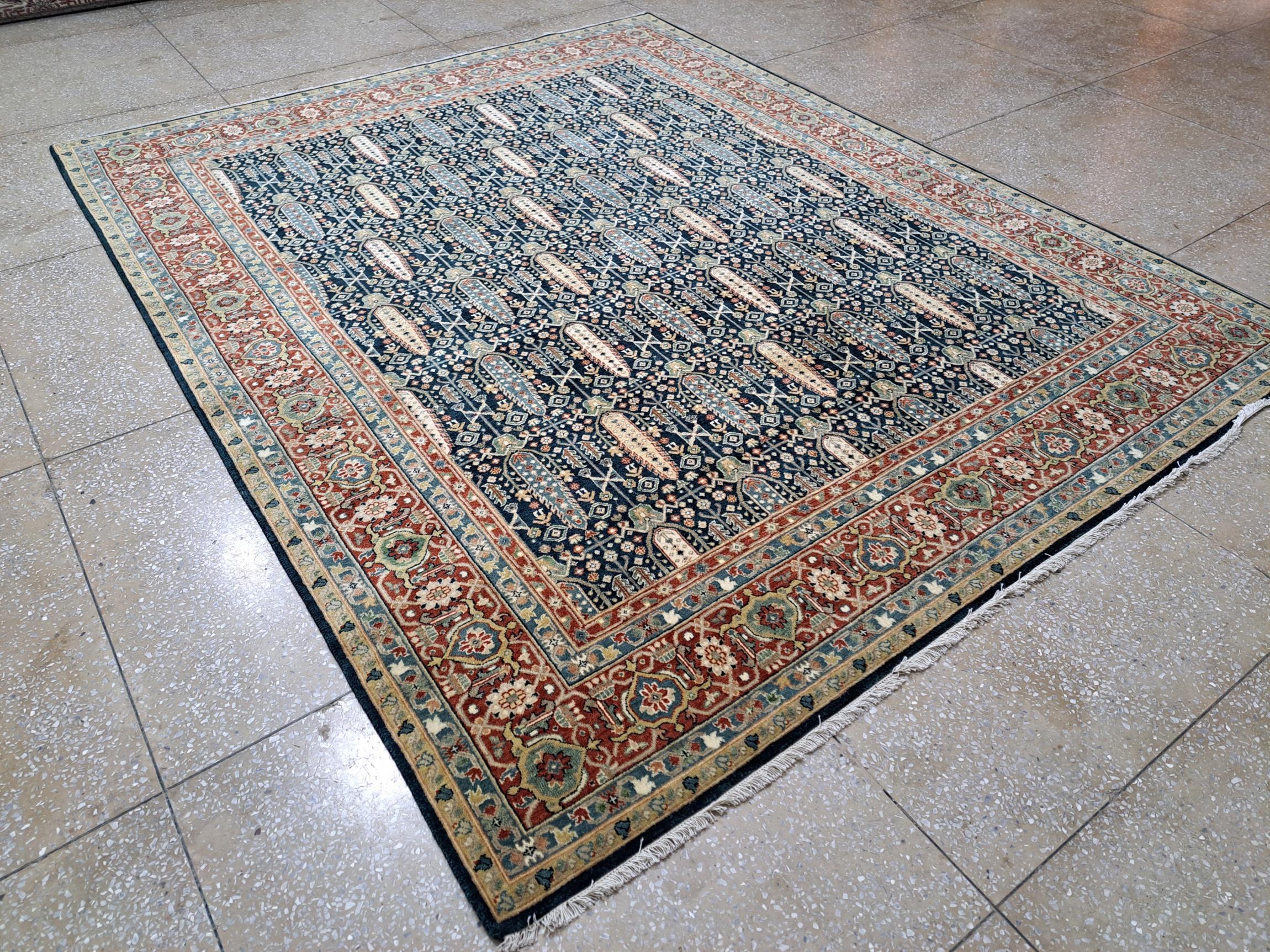 Tapis noué à la main 8x10 Ft New. 100% laine. Antique Heriz Design. Options personnalisées A. Neuf - En vente à Spring Valley, NY