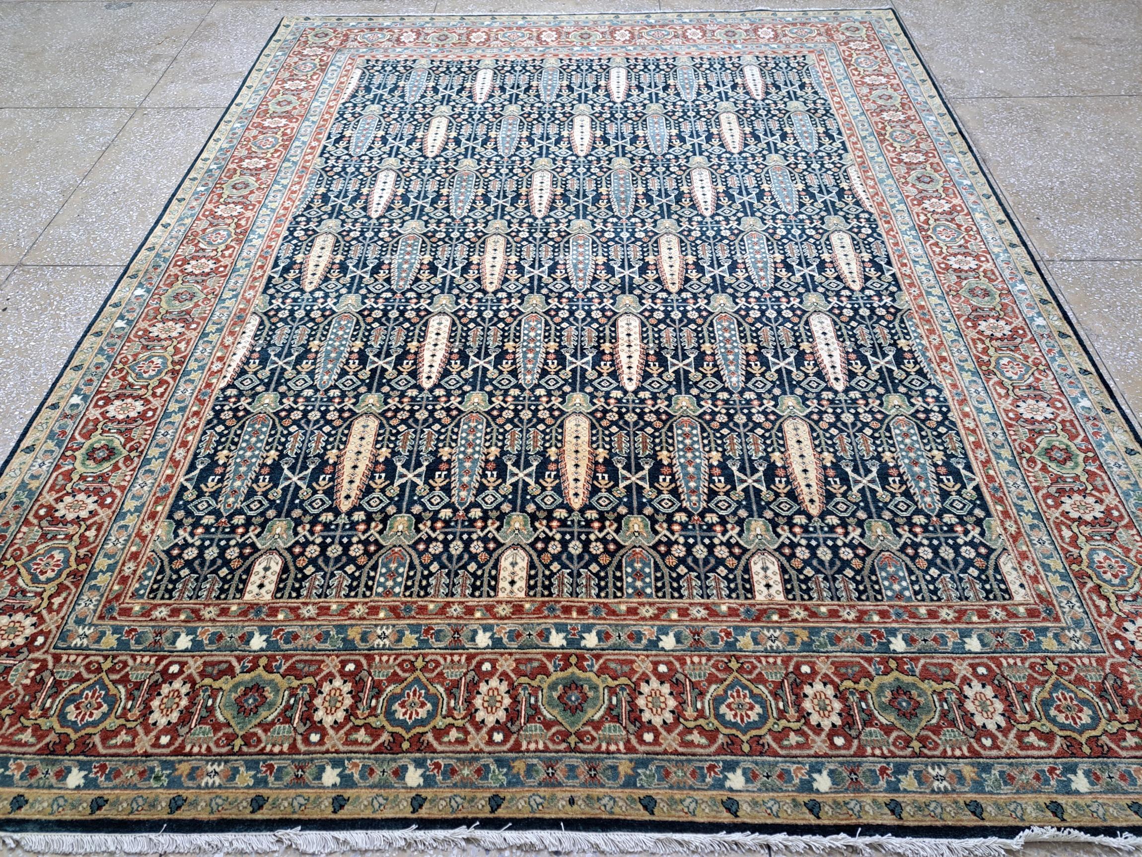 XXIe siècle et contemporain Tapis noué à la main 8x10 Ft New. 100% laine. Antique Heriz Design. Options personnalisées A. en vente