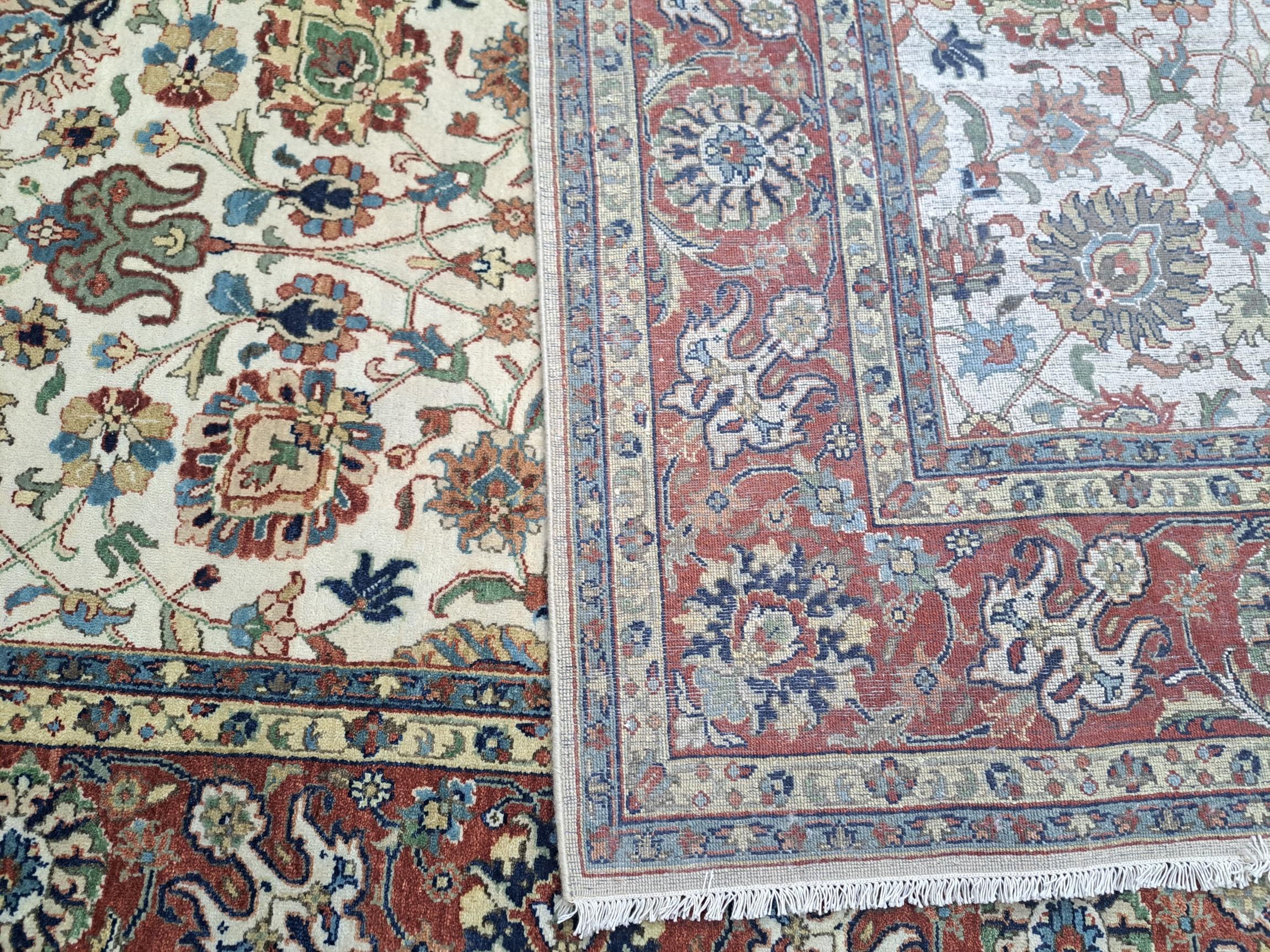 8x10 Ft New Hand-Knüpfteppich mit antikem Heriz-Design. Handgefertigter Luxus-Teppich im Angebot 2