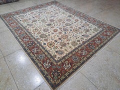 8x10 Ft New Hand-Knotted Rug with Antique Heriz Design. Tapis de luxe fait main