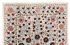 New Silk Hand Embroidered Suzani Bed Cover from Uzbekistan