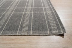 8x10 Graceful Quinn Gray Kilim Geometric Modern Flatweave Wool Carpet Rug