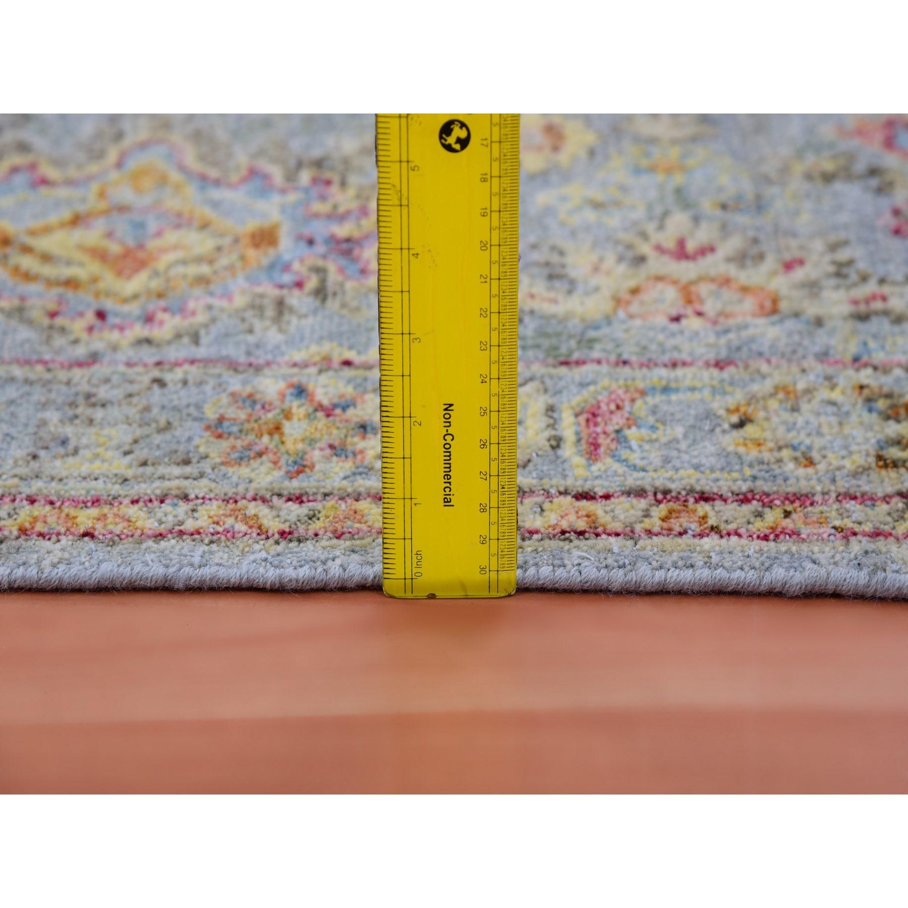 8'x10' Gris, 100% Lana, Anudada a Mano, Alfombra Oriental Sultanabad Reimaginada en venta 4