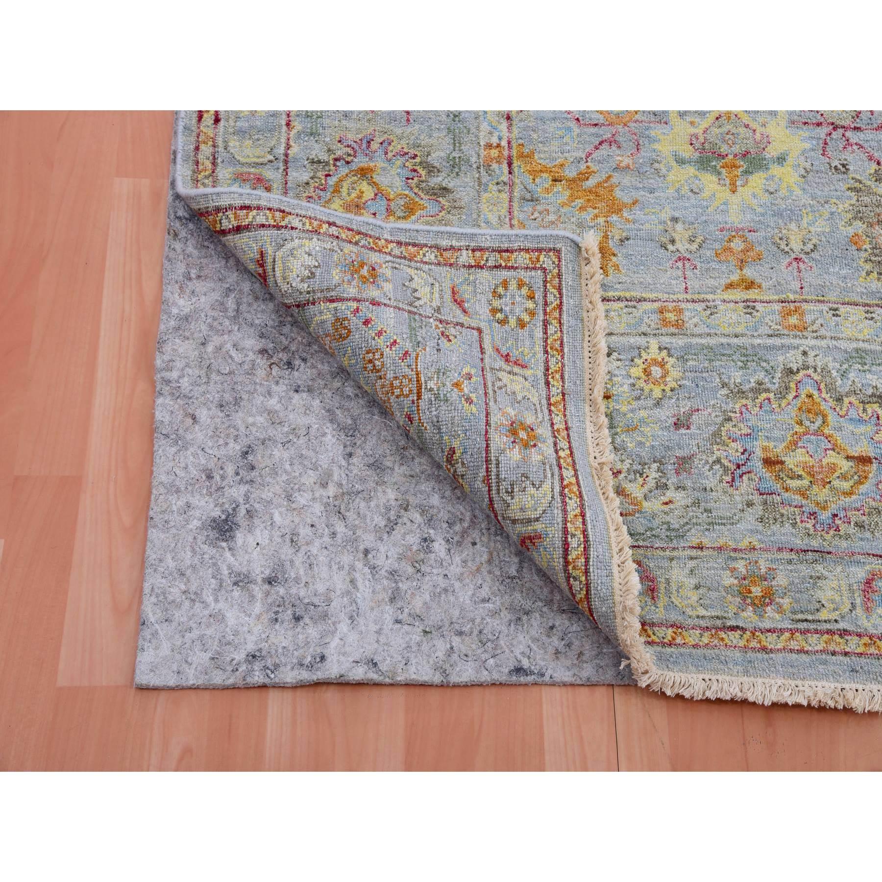 8'x10' Gris, 100% Lana, Anudada a Mano, Alfombra Oriental Sultanabad Reimaginada Anudado a mano en venta