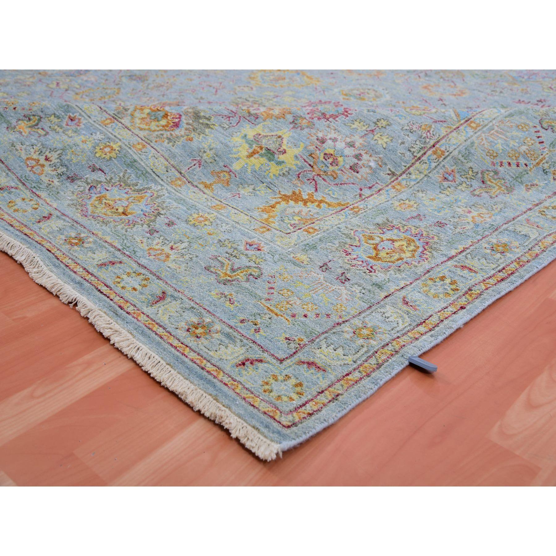 8'x10' Gris, 100% Lana, Anudada a Mano, Alfombra Oriental Sultanabad Reimaginada Siglo XXI y contemporáneo en venta