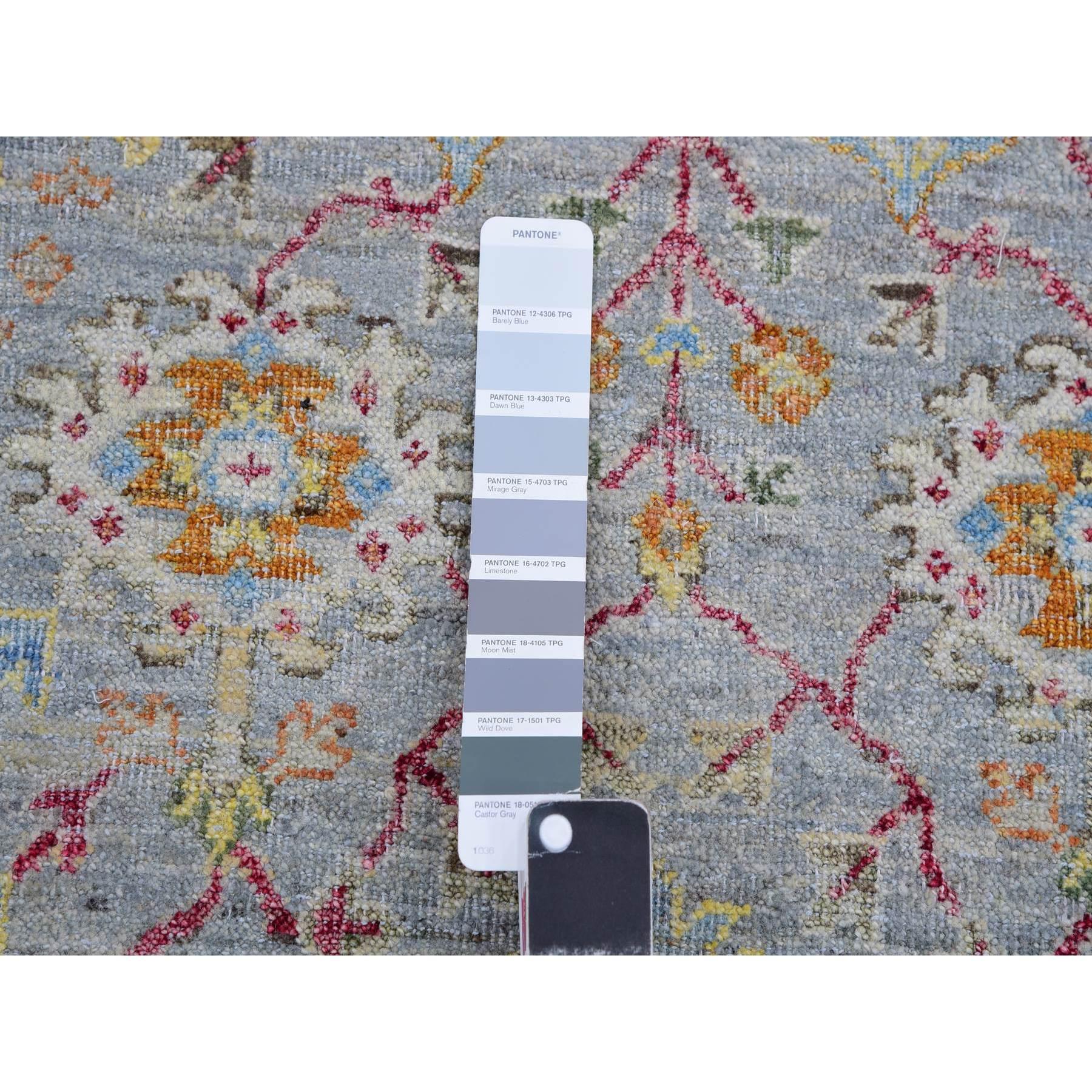 8'x10' Gris, 100% Lana, Anudada a Mano, Alfombra Oriental Sultanabad Reimaginada en venta 1