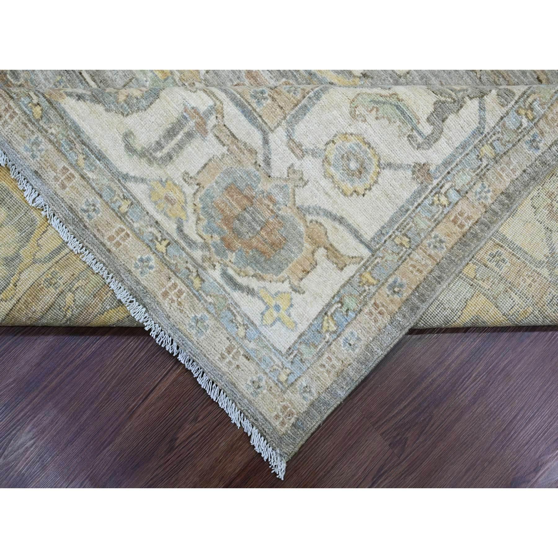 8'x10' Tappeto afgano grigio Peshawar con disegno Heriz all over in lana annodato a mano In condizioni Nuovo in vendita a Carlstadt, NJ