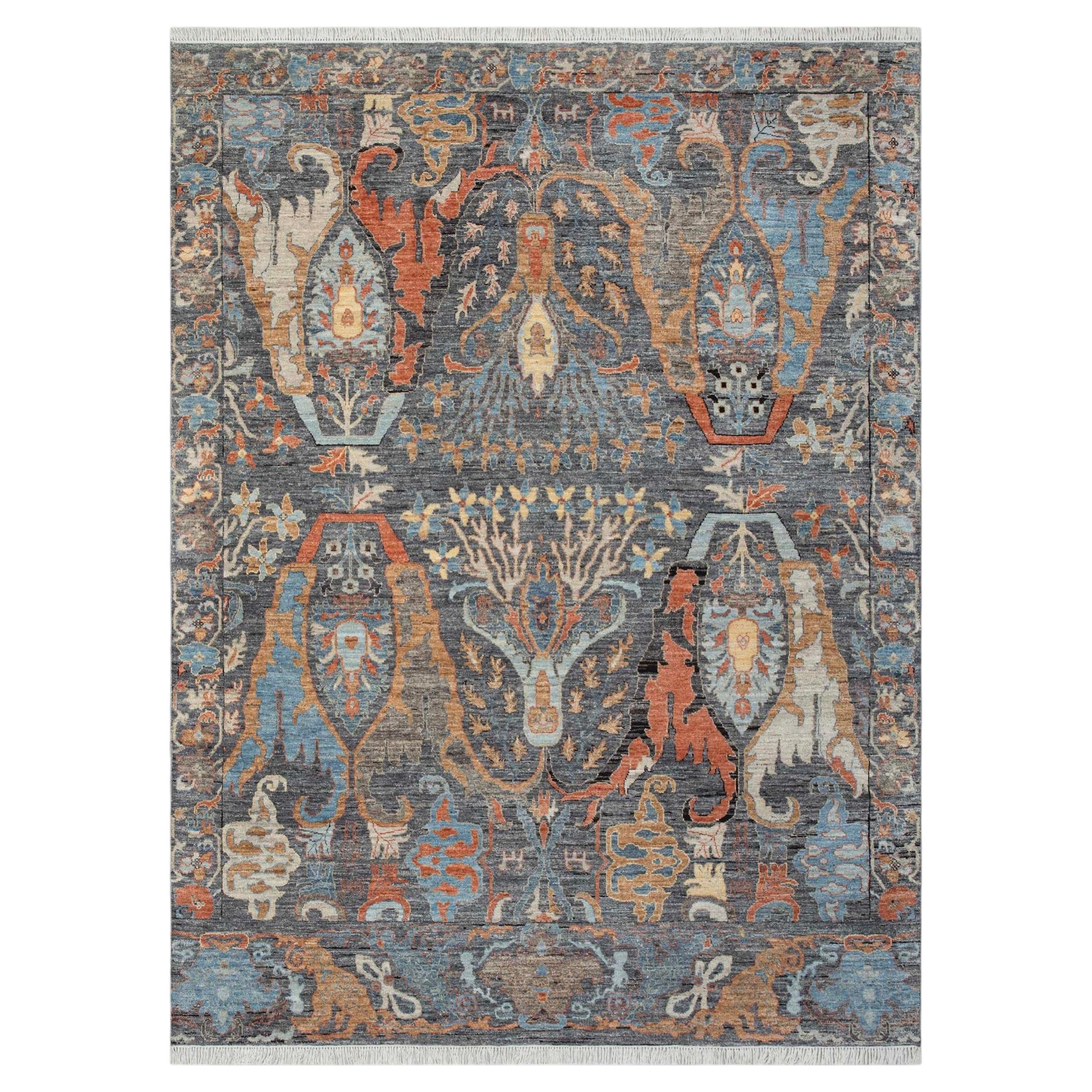 8x10 Gray Bidjar Style Hand Knotted Wool High Quality Rug ( JC - 11031 )