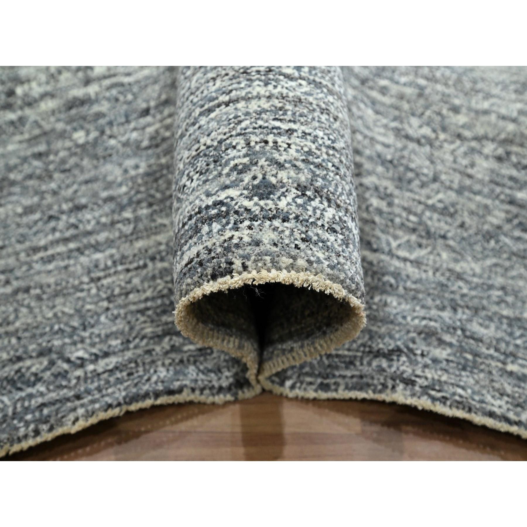 8'x10' Grau Kohinoor Herat Geometrisches sich wiederholendes Muster Handgeknüpfter Wollteppich im Zustand „Neu“ im Angebot in Carlstadt, NJ