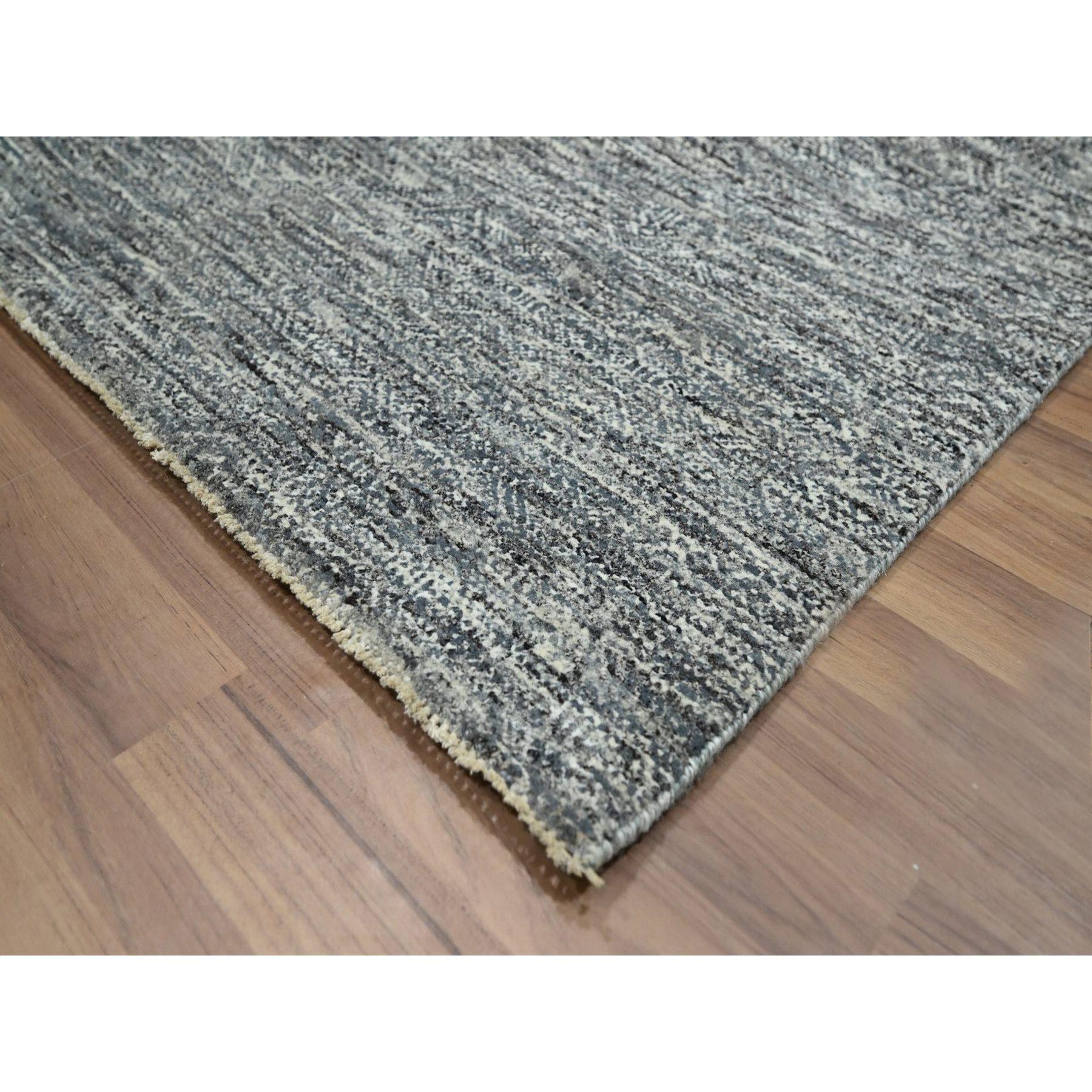 8'x10' Grau Kohinoor Herat Geometrisches sich wiederholendes Muster Handgeknüpfter Wollteppich (21. Jahrhundert und zeitgenössisch) im Angebot