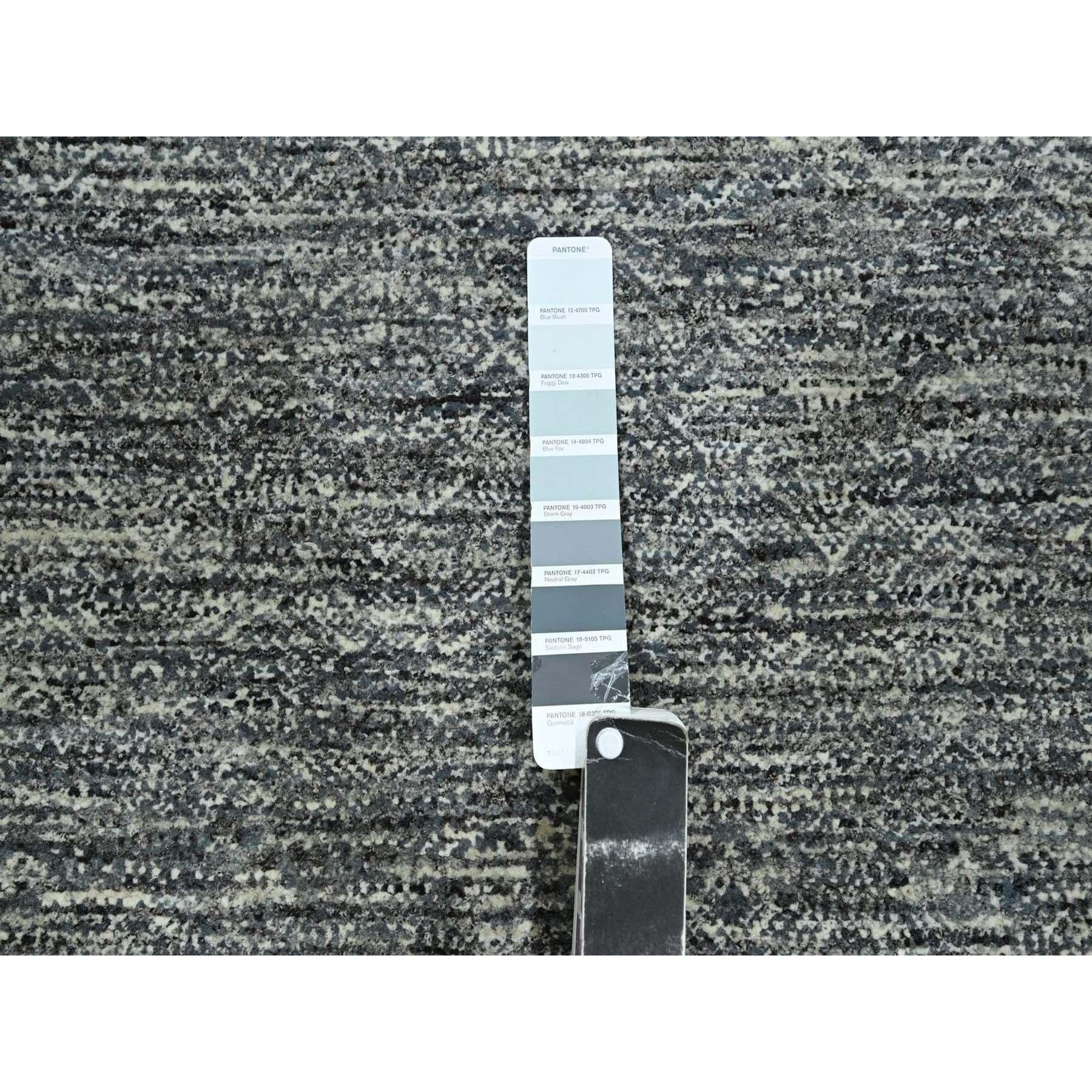 8'x10' Grau Kohinoor Herat Geometrisches sich wiederholendes Muster Handgeknüpfter Wollteppich (Wolle) im Angebot