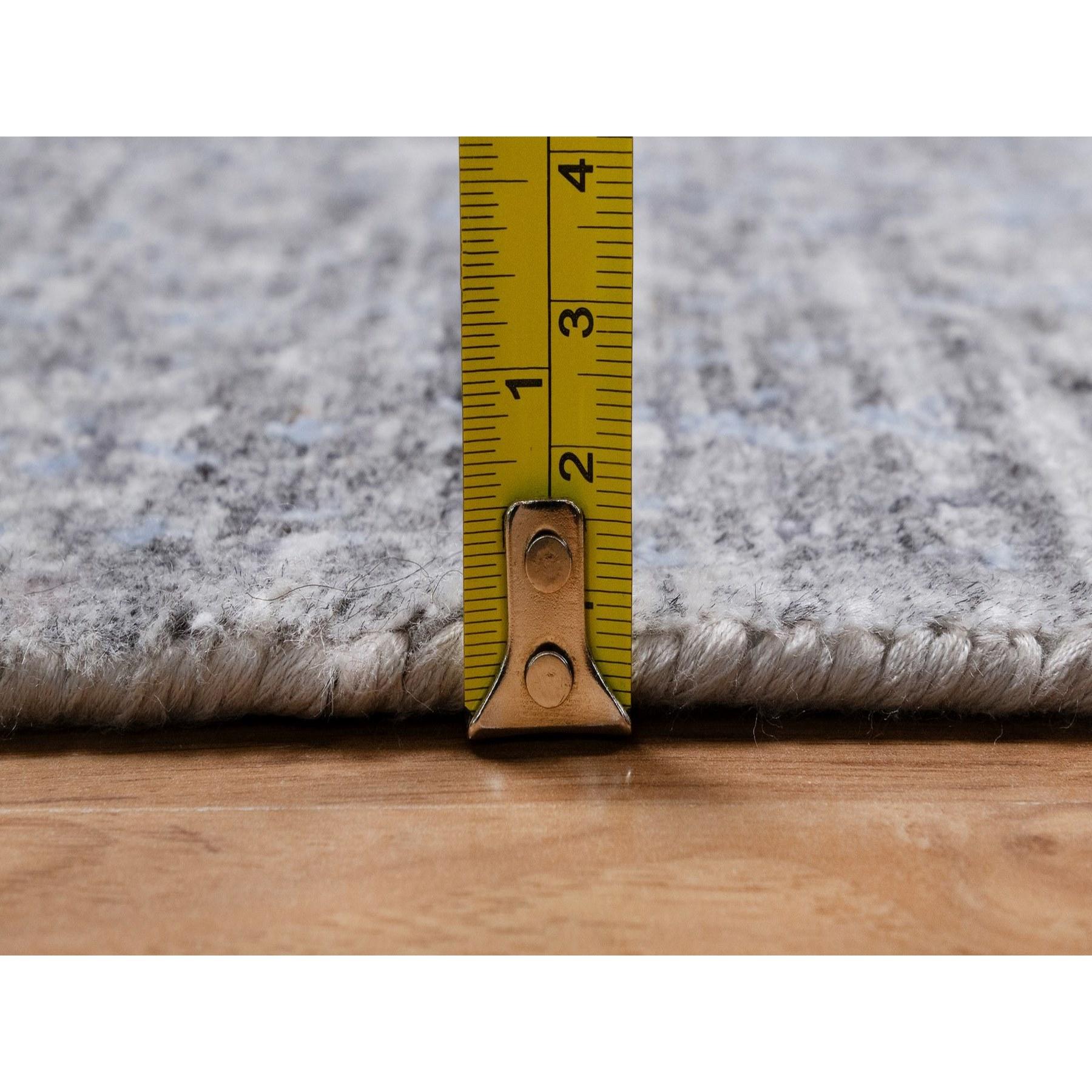 8'x10' Grau Ton in Ton Design Modern Handgeknüpft 100% Wolle Orientteppich im Angebot 4